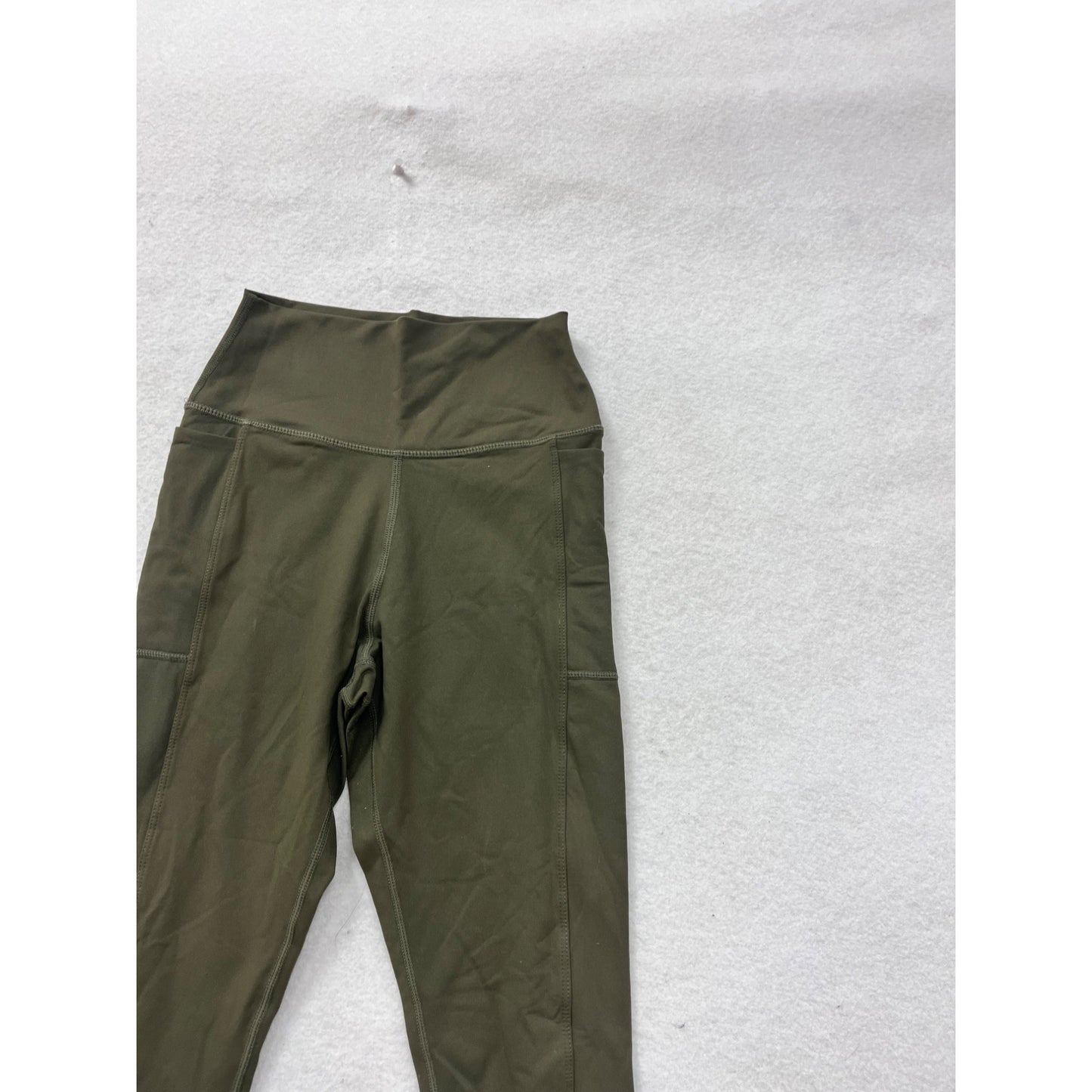 Senita Athletics Womens XS Olive Ruffle Leggings #8313