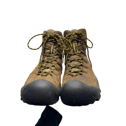 Keen Waterproof Brown Hiking Boots Size 10 Lace-Up Outdoor Shoes #143B