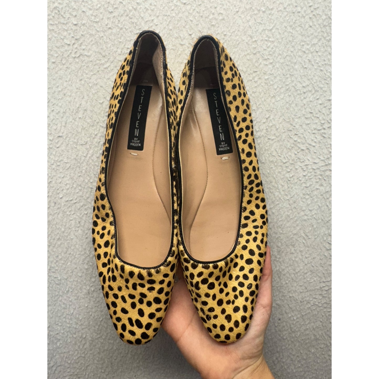 Steven By Steve Madden Leopard Print Calf Hair Flats Size 8 #9806