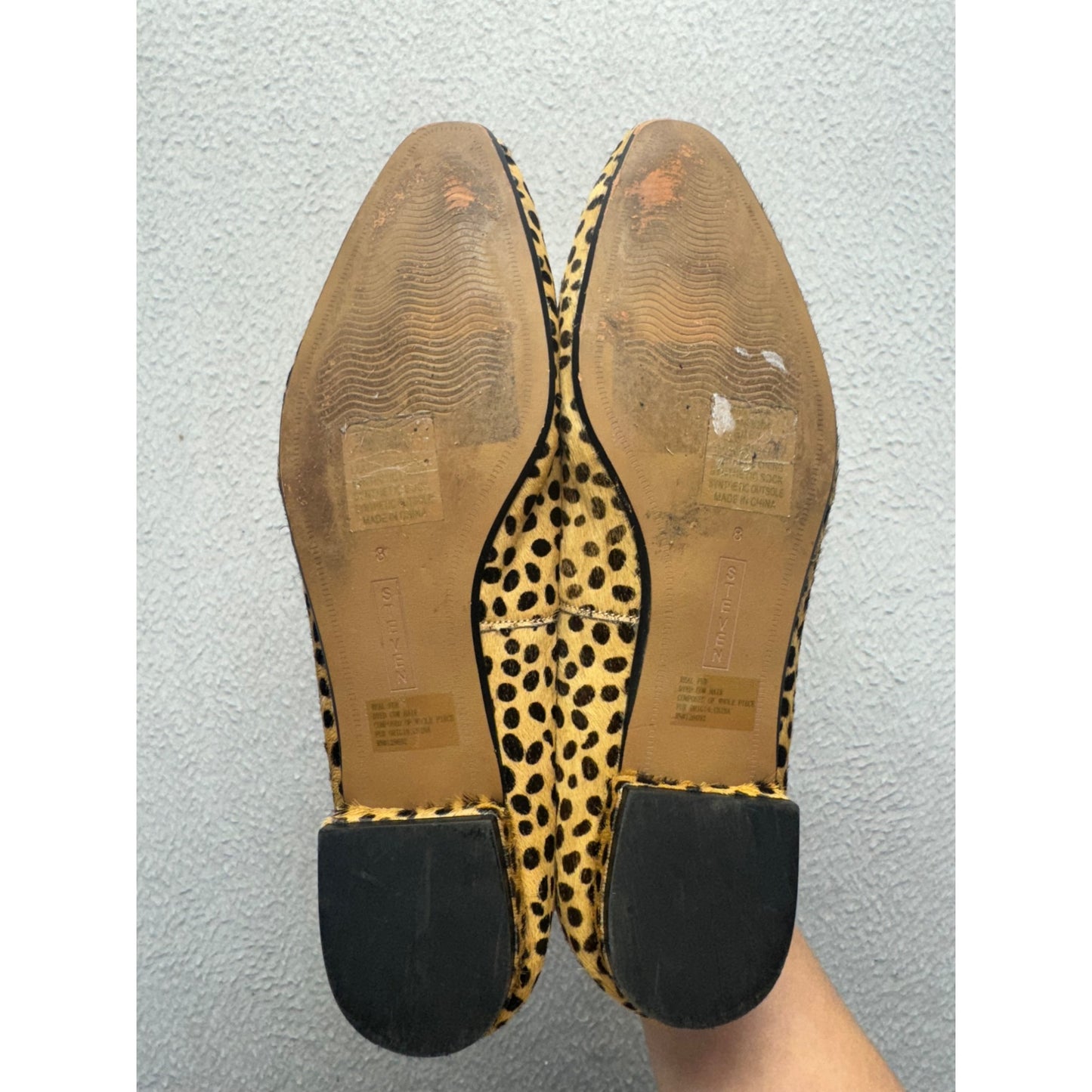 Steven By Steve Madden Leopard Print Calf Hair Flats Size 8 #9806