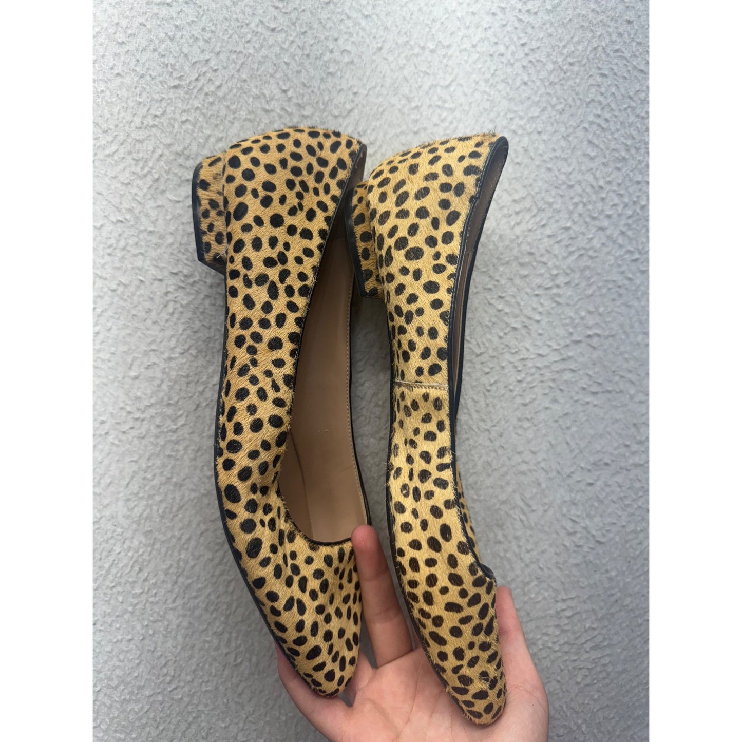 Steven By Steve Madden Leopard Print Calf Hair Flats Size 8 #9806