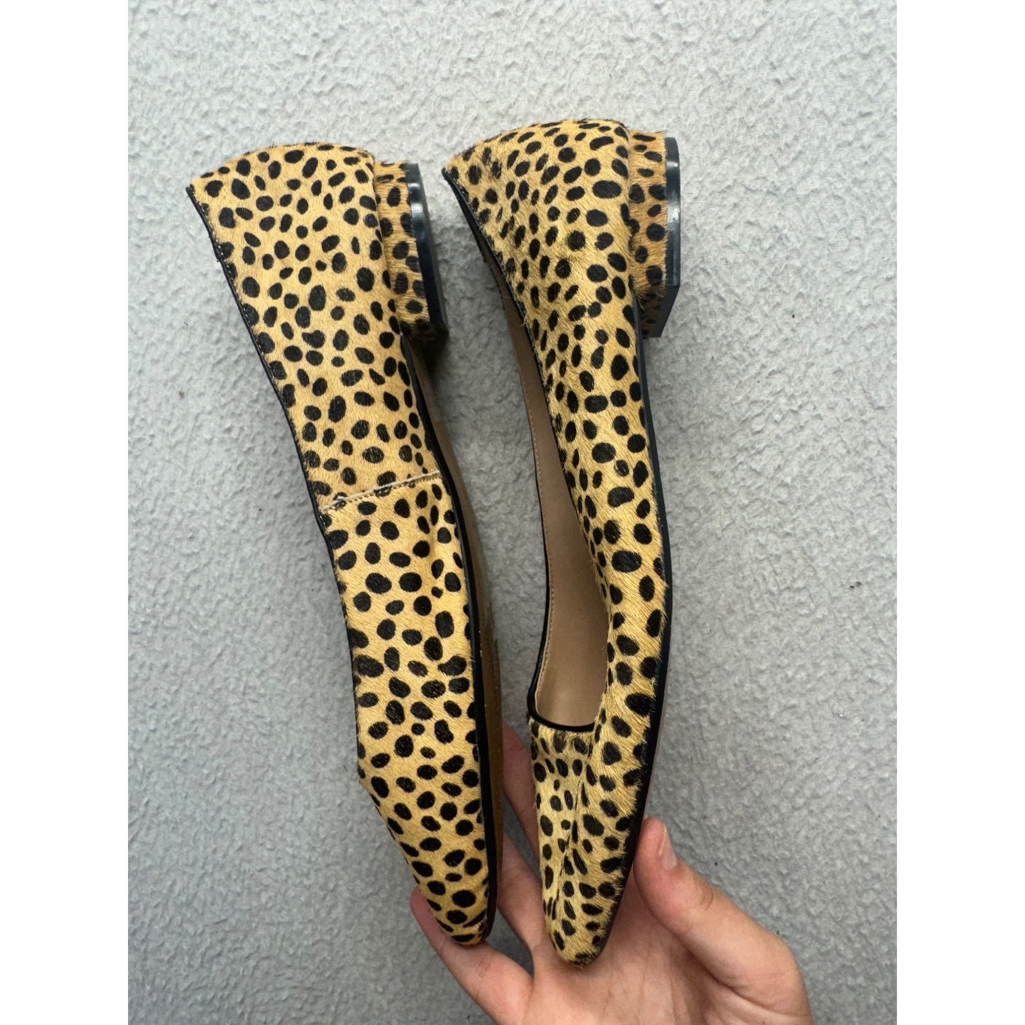 Steven By Steve Madden Leopard Print Calf Hair Flats Size 8 #9806