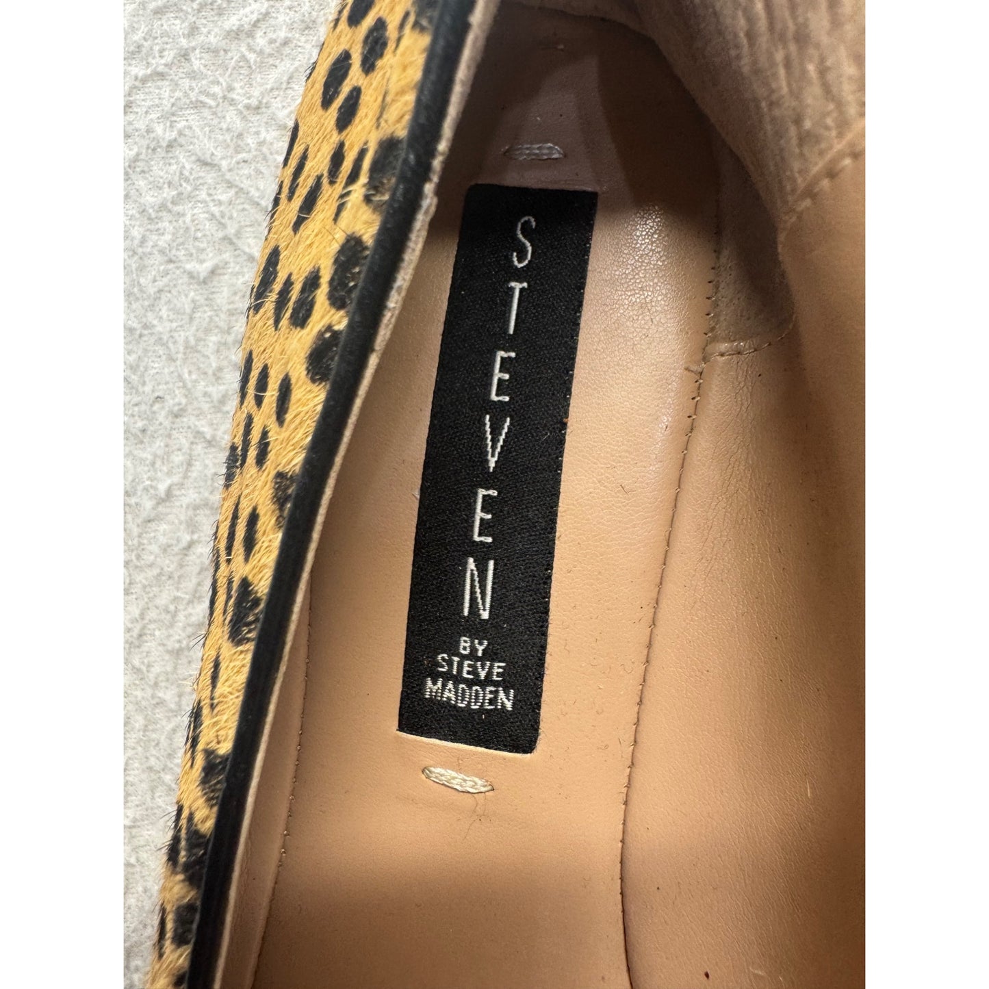 Steven By Steve Madden Leopard Print Calf Hair Flats Size 8 #9806