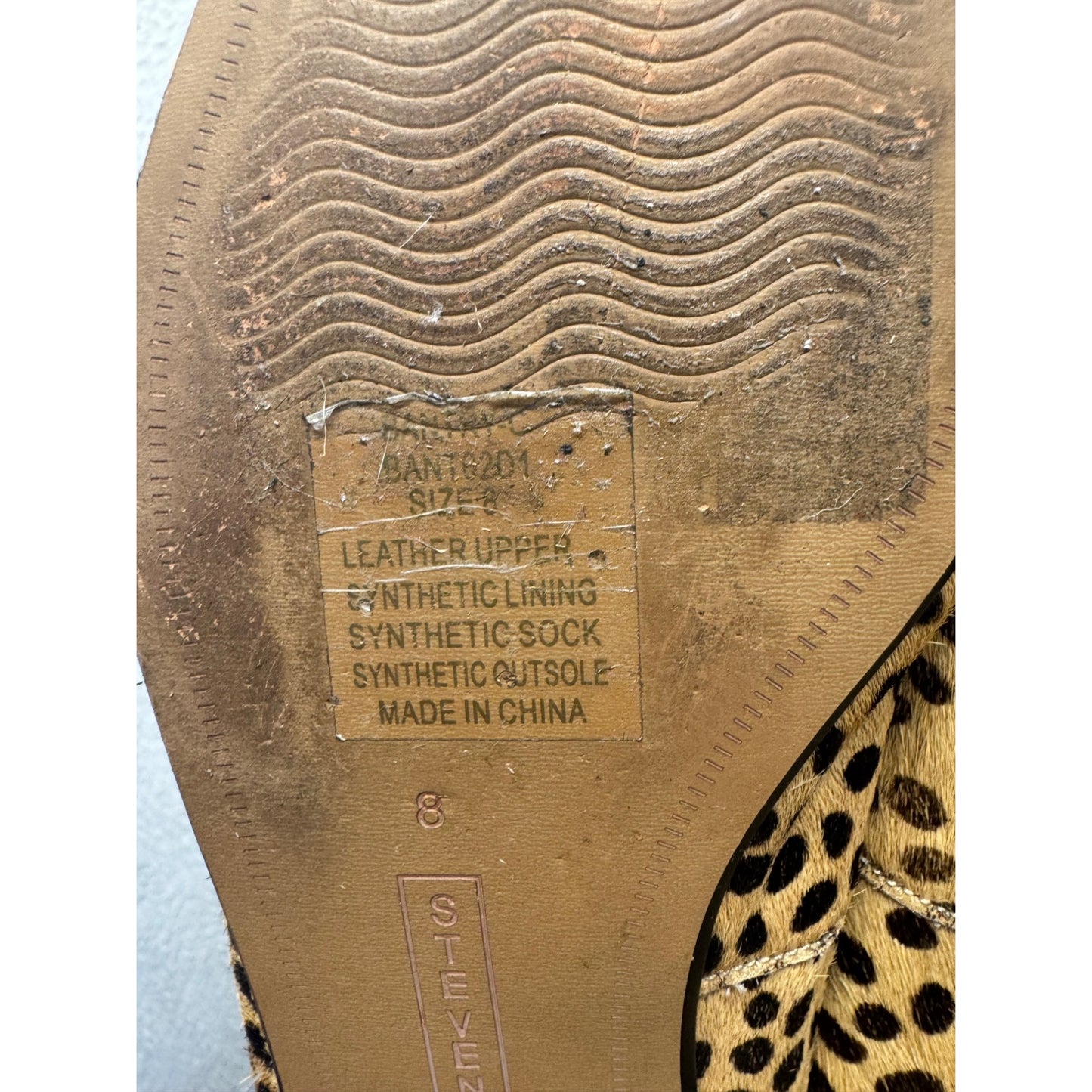 Steven By Steve Madden Leopard Print Calf Hair Flats Size 8 #9806