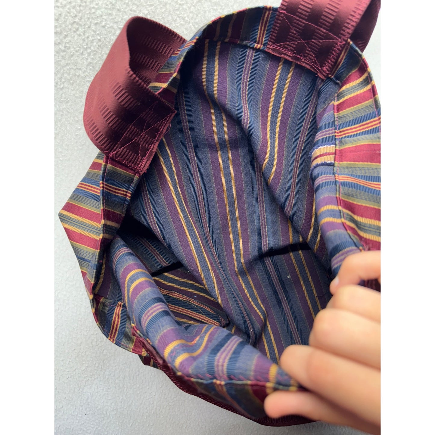 Boomerang Bags Striped Reusable Tote Handmade Minnesota Volunteer Craft #59B