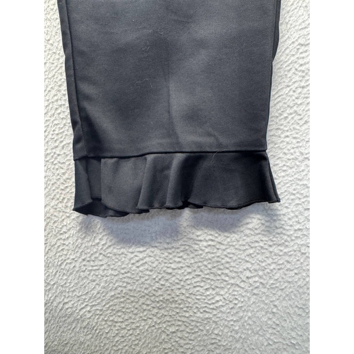 Lane Bryant The Allie Black Ruffle Hem Slacks Size 20 Cotton Blend #180B