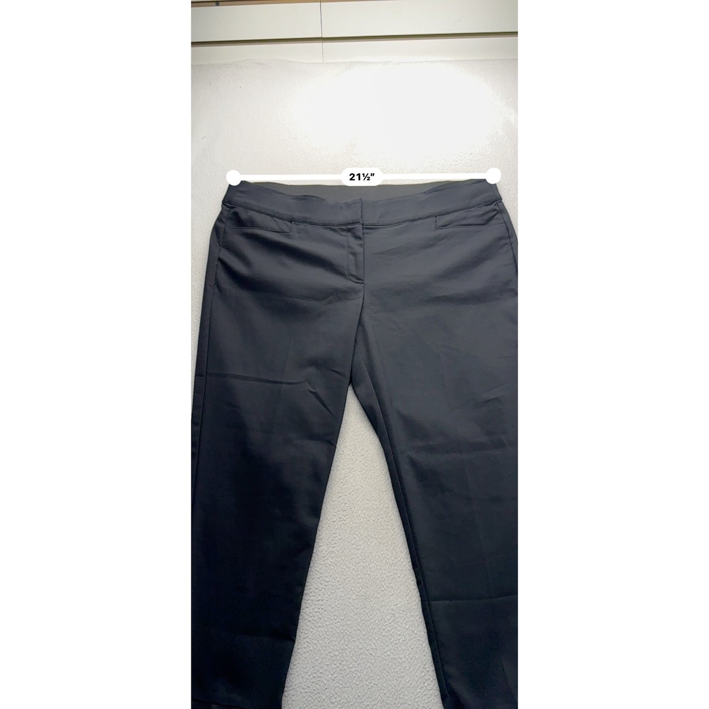 Lane Bryant The Allie Black Ruffle Hem Slacks Size 20 Cotton Blend #180B