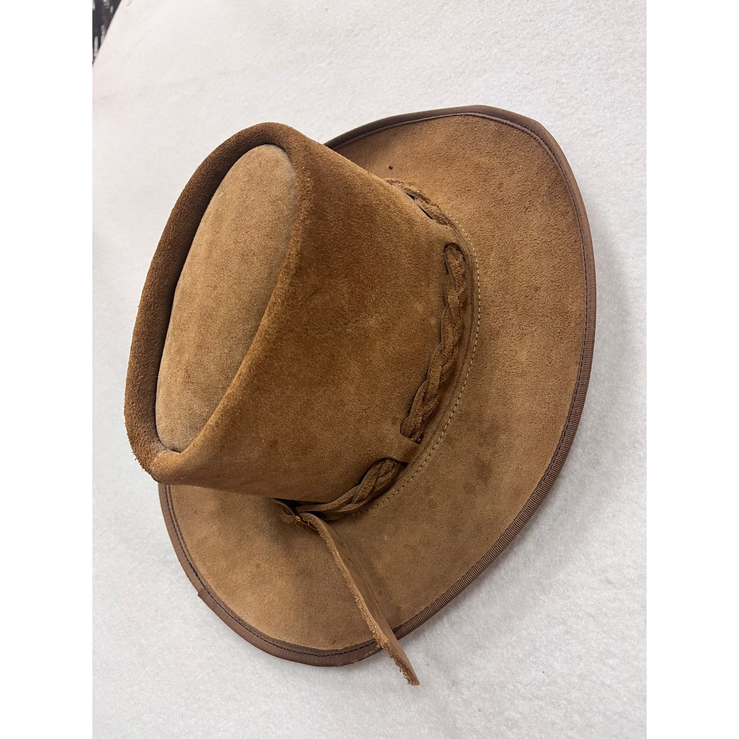 Men’s vintage Excalibur Outback Leather Cowboy Hat #2865