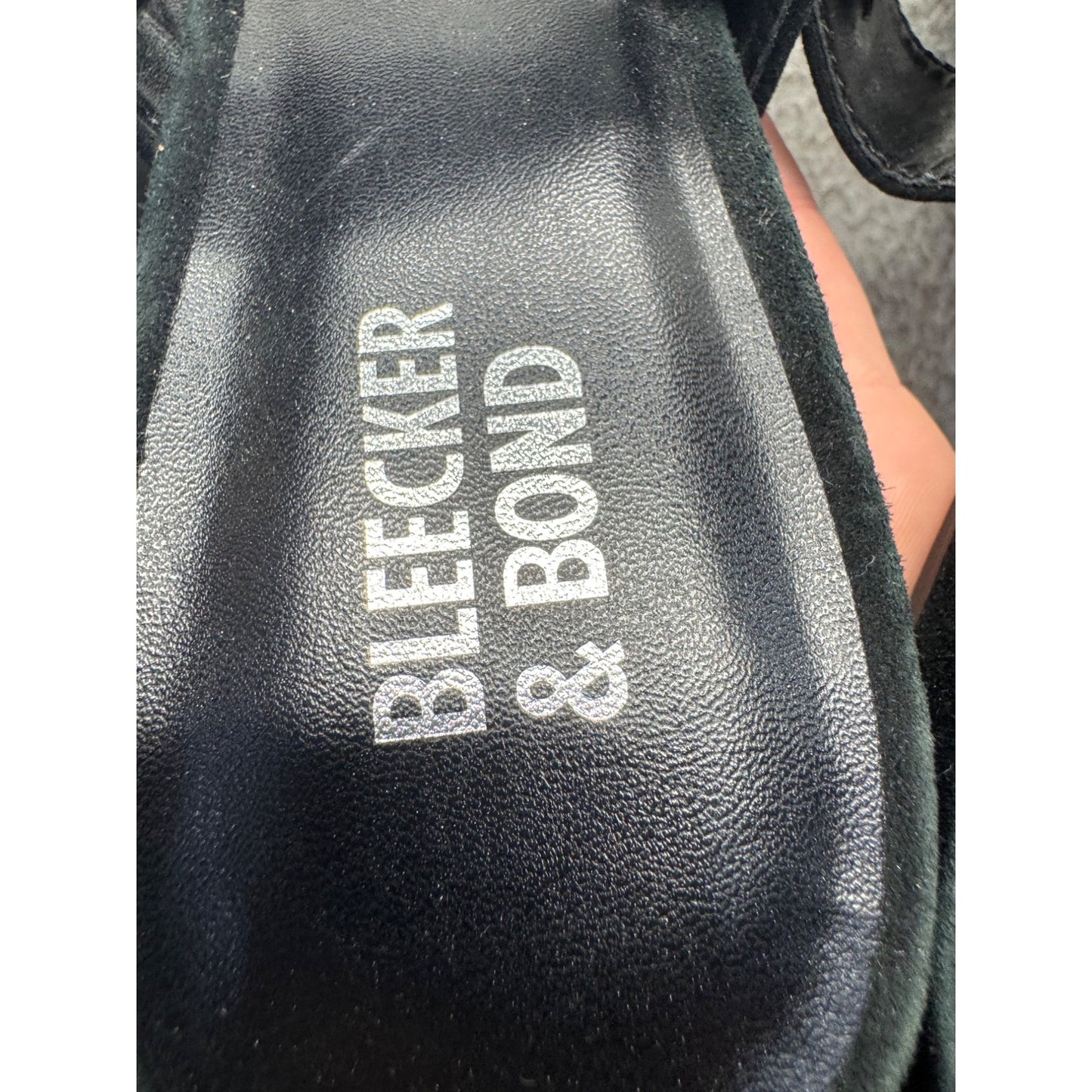 Bleecker & Bond Zebra Print Cowhide Shearling Slides With Buckle strap #9372