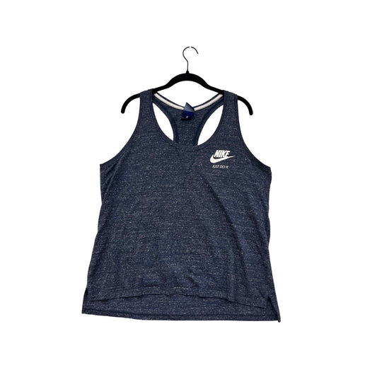 Nike XL Heathered Navy Racerback Tank Top #8858