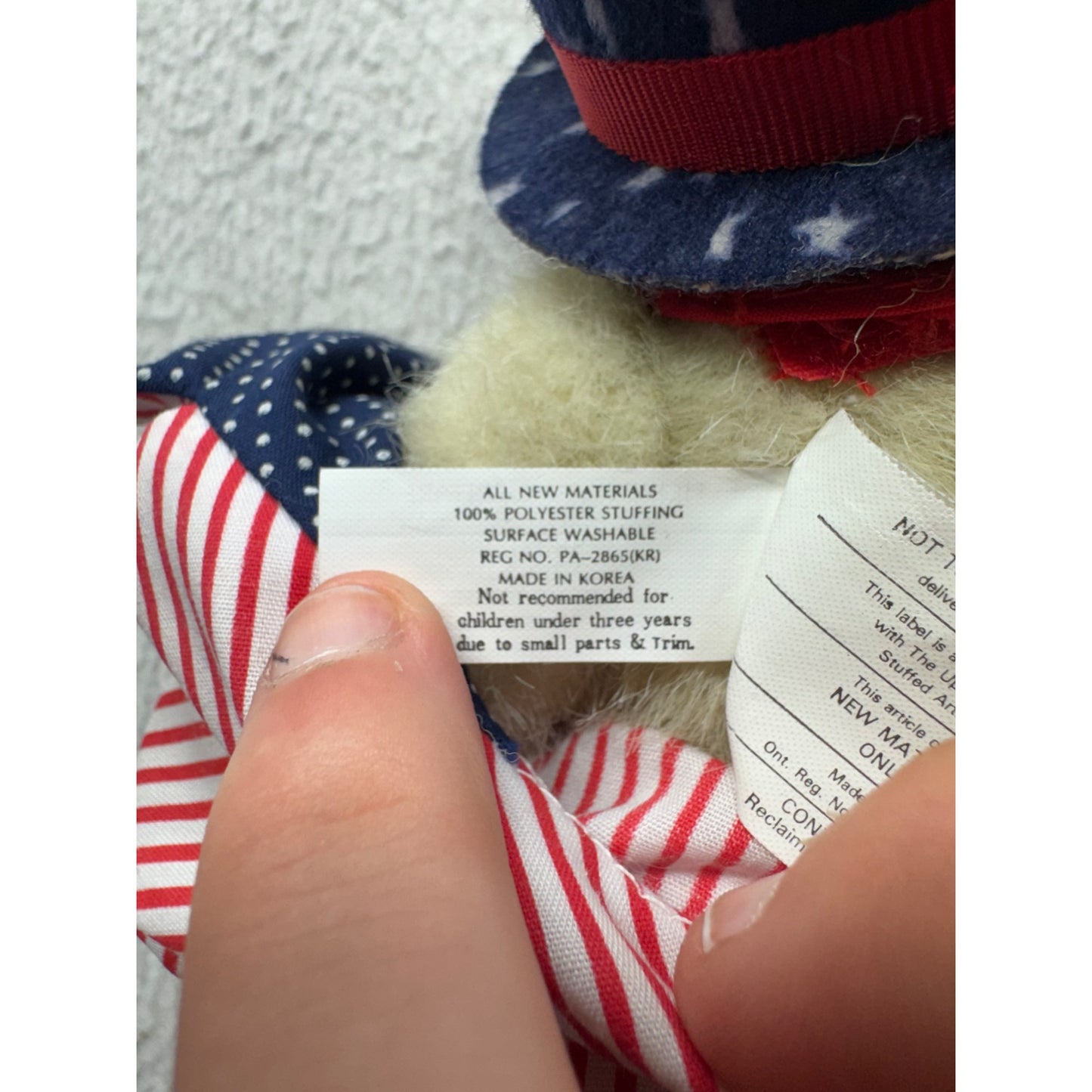 Hoppy Vanderhare Patriotic Plush Rabbit With Hat & Bow Tie 1996 #9866