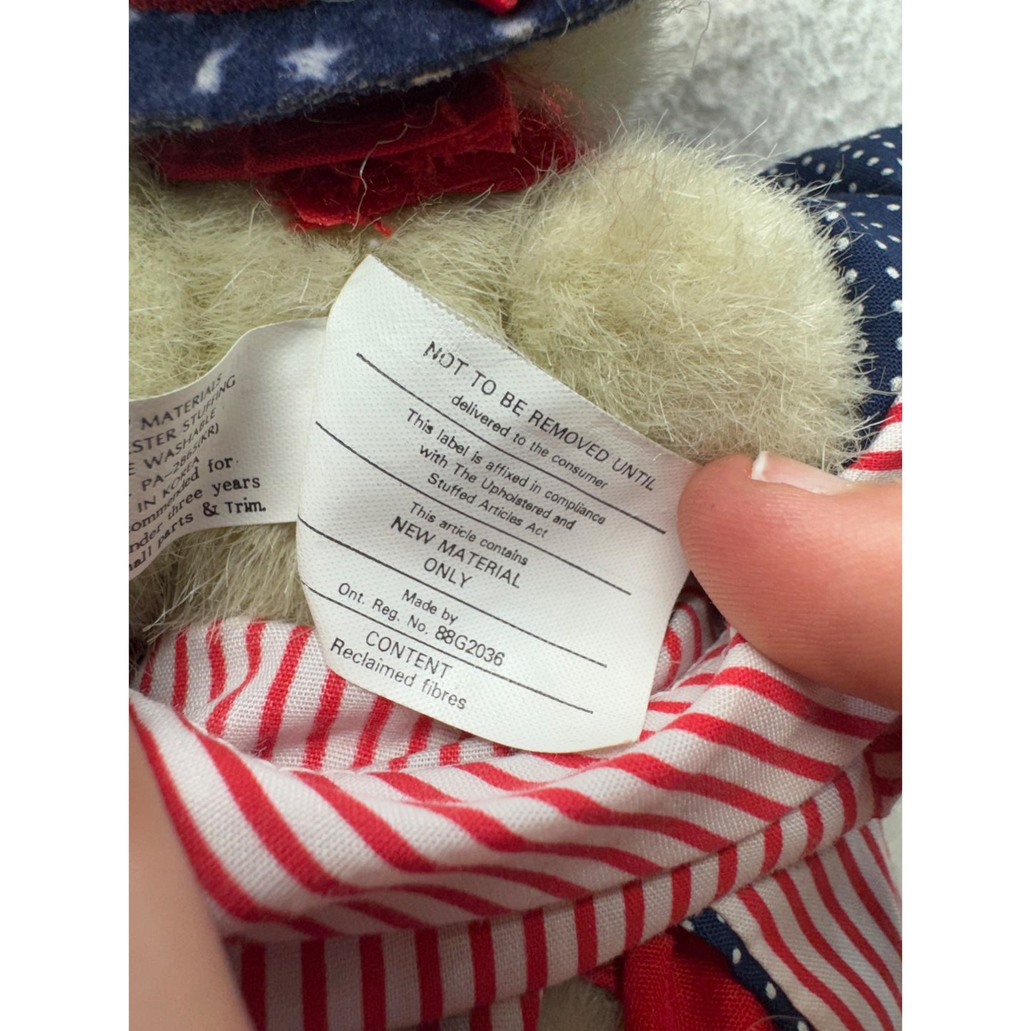 Hoppy Vanderhare Patriotic Plush Rabbit With Hat & Bow Tie 1996 #9866