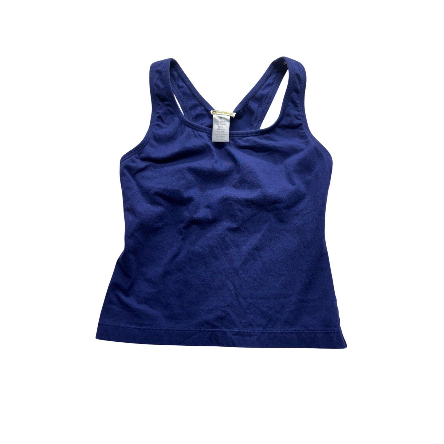 Vintage Jacques Moret Blue Racerback Tank Top M  Womens Activewear #7822