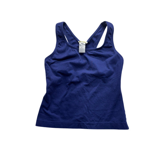 Vintage Jacques Moret Blue Racerback Tank Top M  Womens Activewear #7822