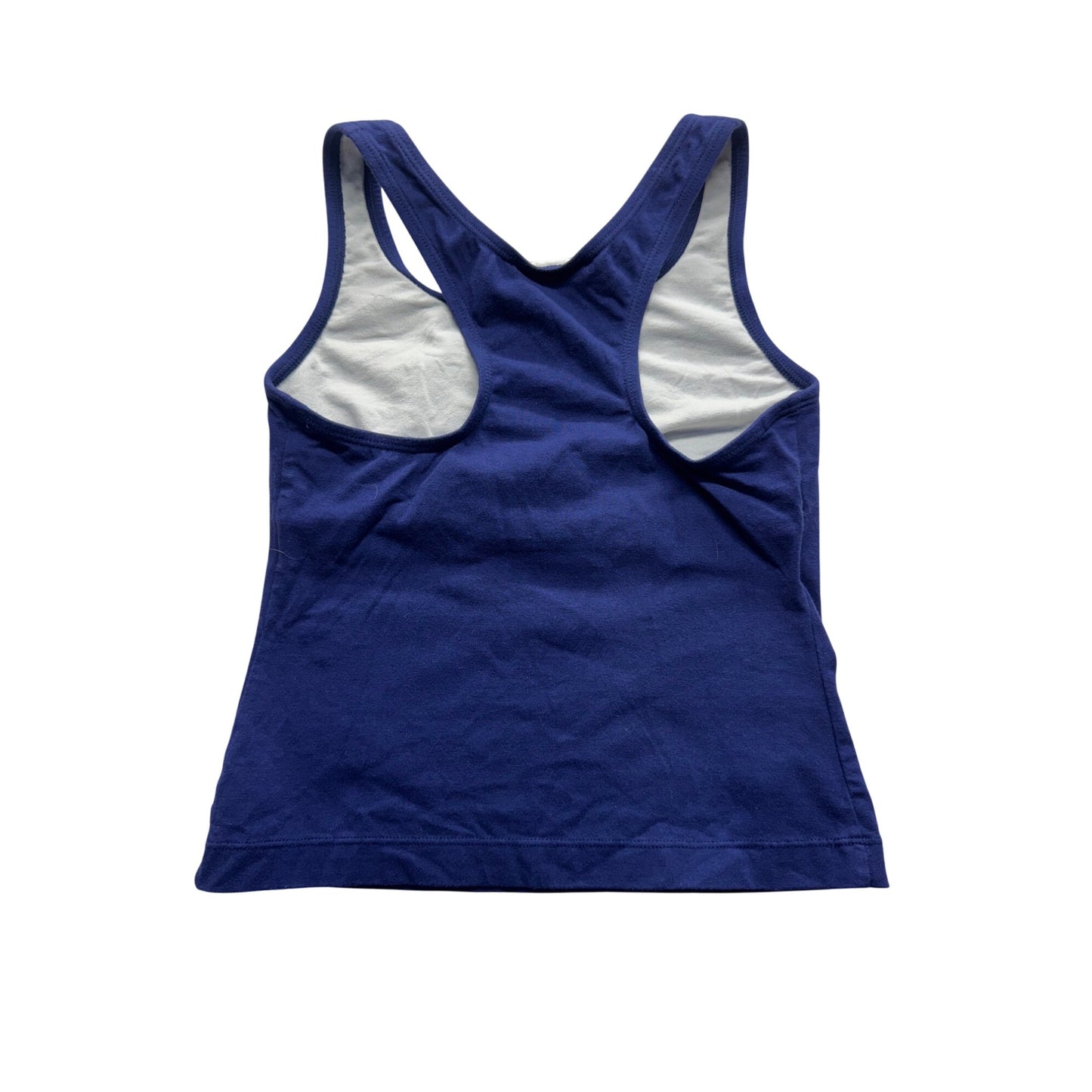 Vintage Jacques Moret Blue Racerback Tank Top M  Womens Activewear #7822
