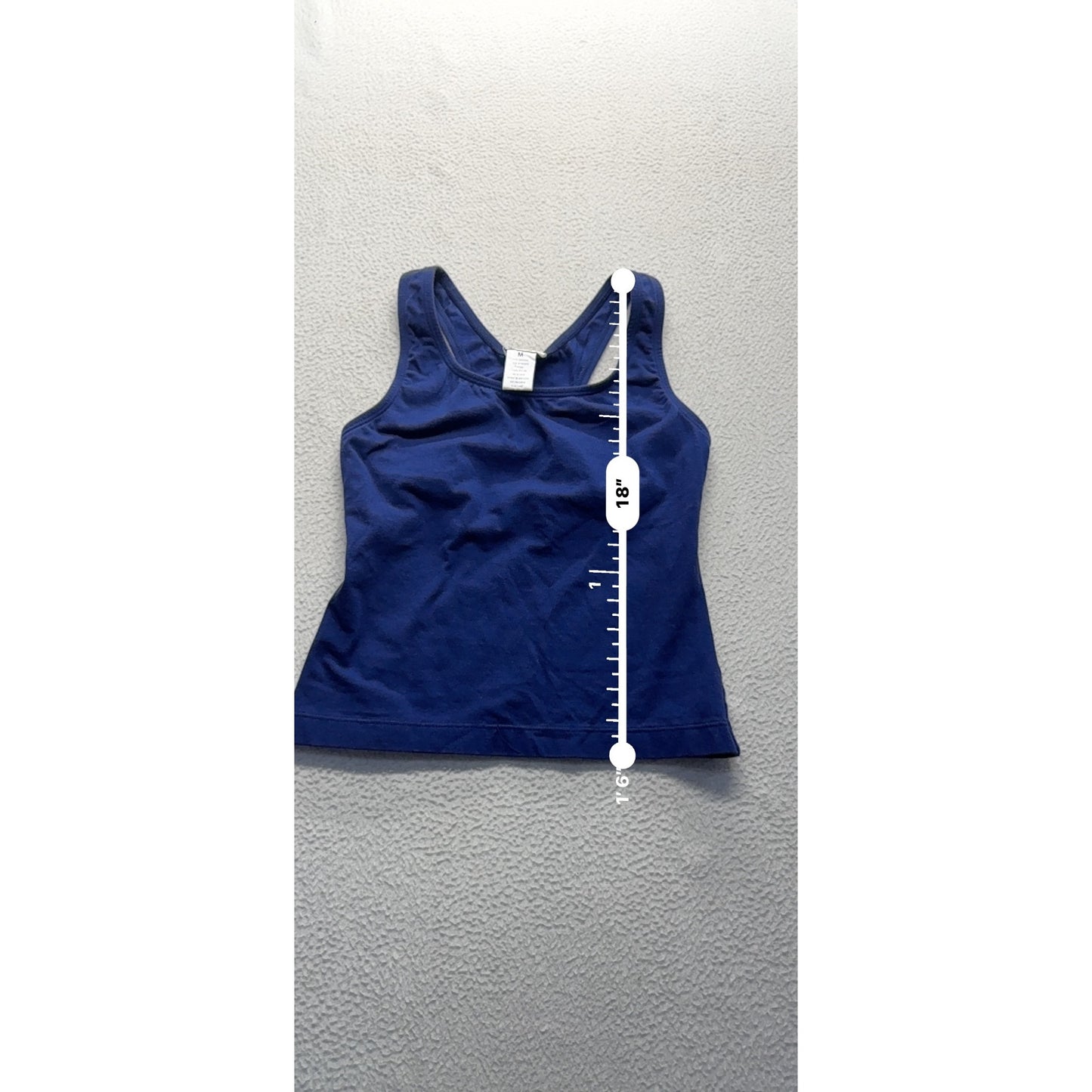 Vintage Jacques Moret Blue Racerback Tank Top M  Womens Activewear #7822