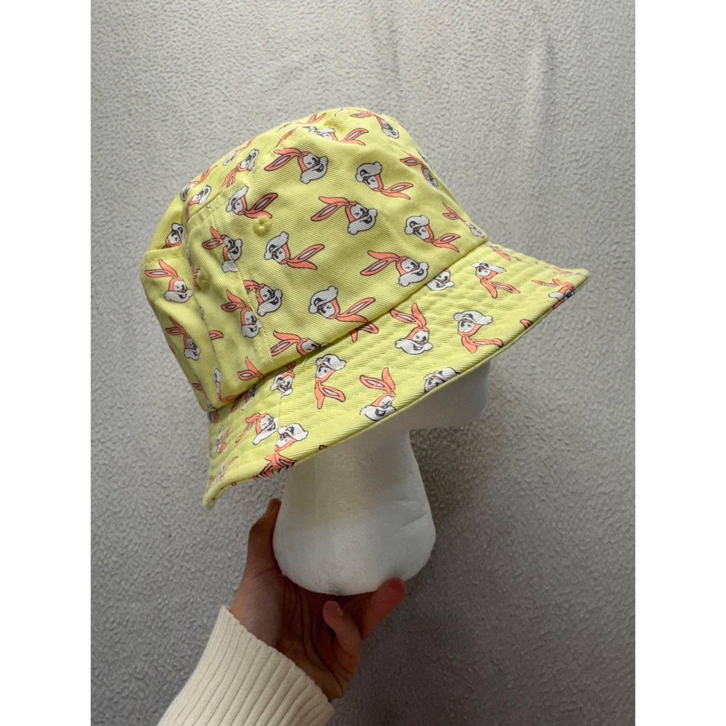 Bugs Bunny Yellow Cartoon Print Bucket Hat Lightweight & Casual Design #9856