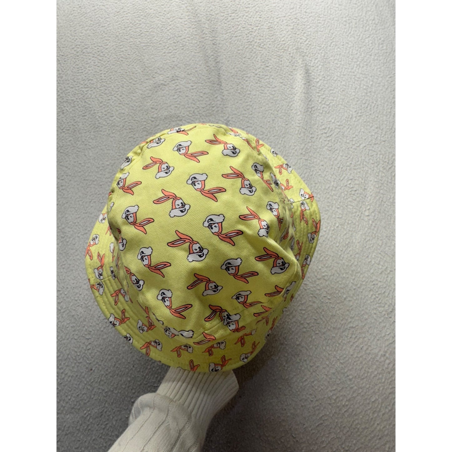 Bugs Bunny Yellow Cartoon Print Bucket Hat Lightweight & Casual Design #9856