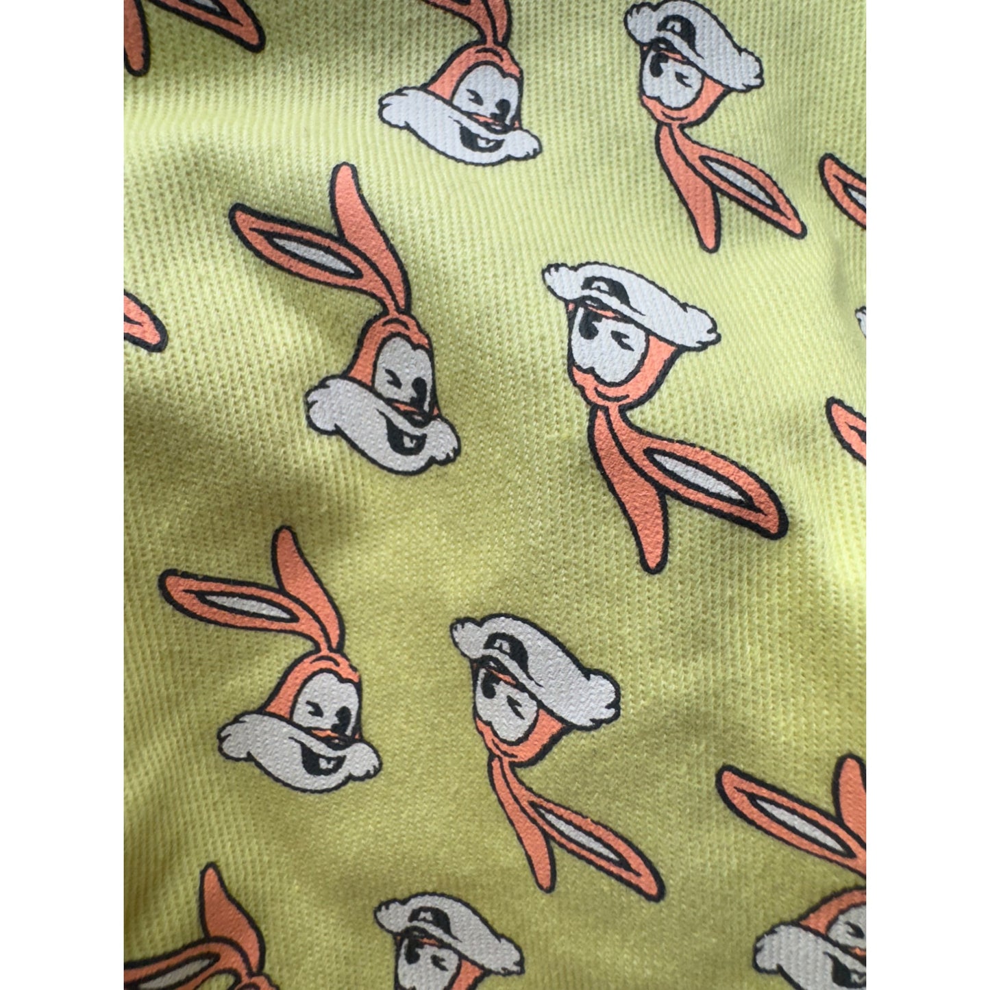 Bugs Bunny Yellow Cartoon Print Bucket Hat Lightweight & Casual Design #9856