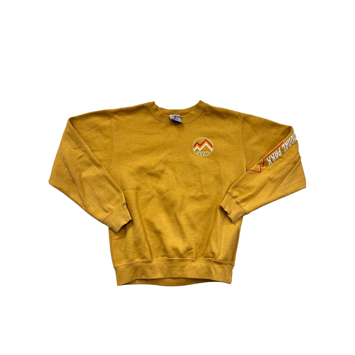 Zion National Park Sweatshirt By Prairie Mountain Small Mustard Yellow #142A