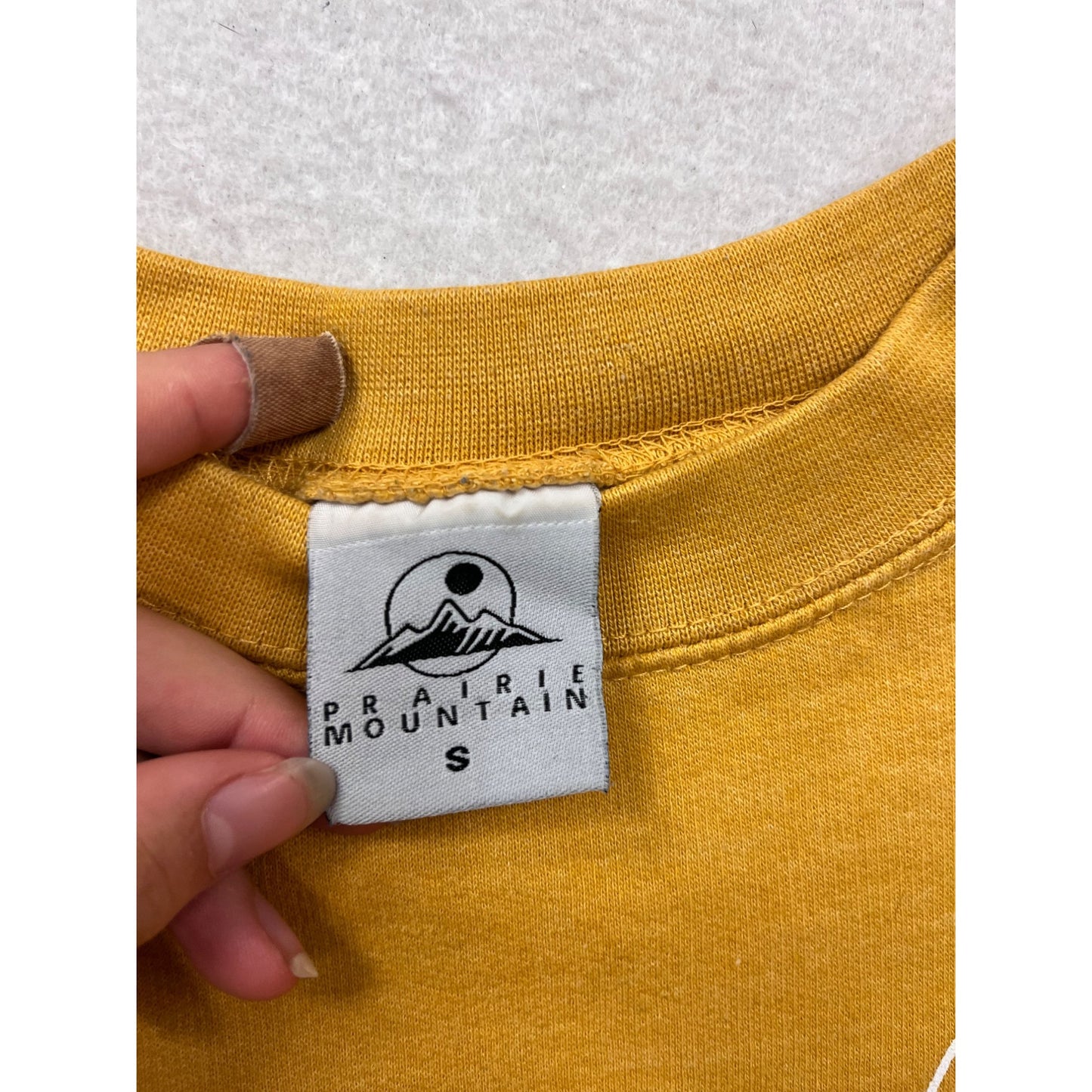 Zion National Park Sweatshirt By Prairie Mountain Small Mustard Yellow #142A