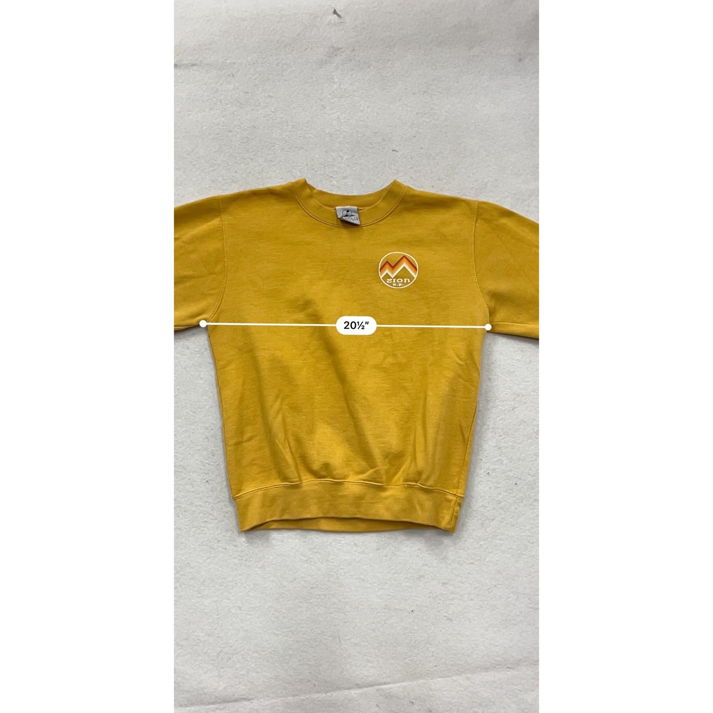 Zion National Park Sweatshirt By Prairie Mountain Small Mustard Yellow #142A