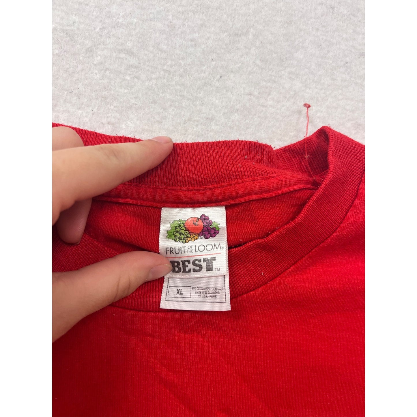 Vintage Fruit Of The Loom Little Bohemian Band Red T-Shirt XL #8717