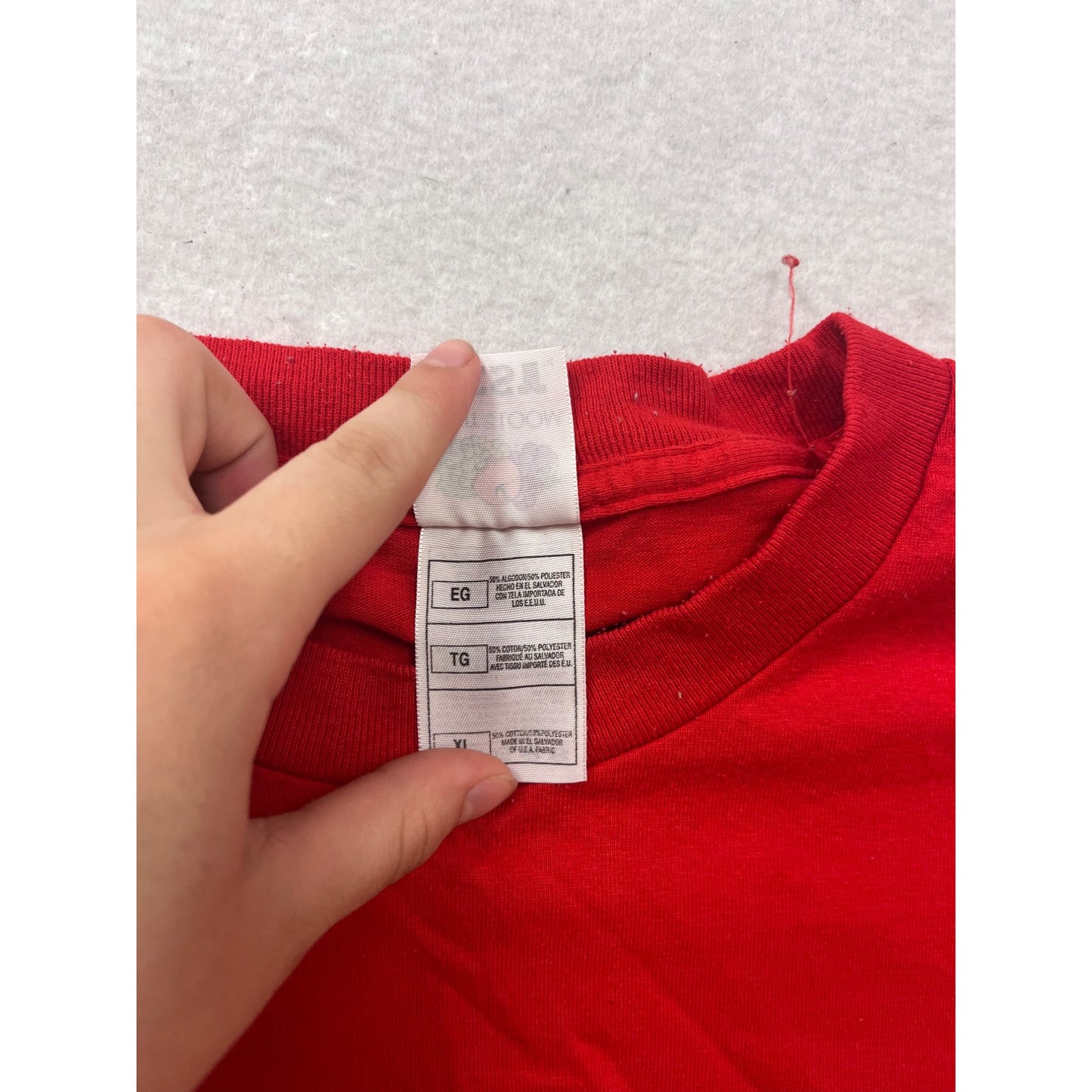 Vintage Fruit Of The Loom Little Bohemian Band Red T-Shirt XL #8717