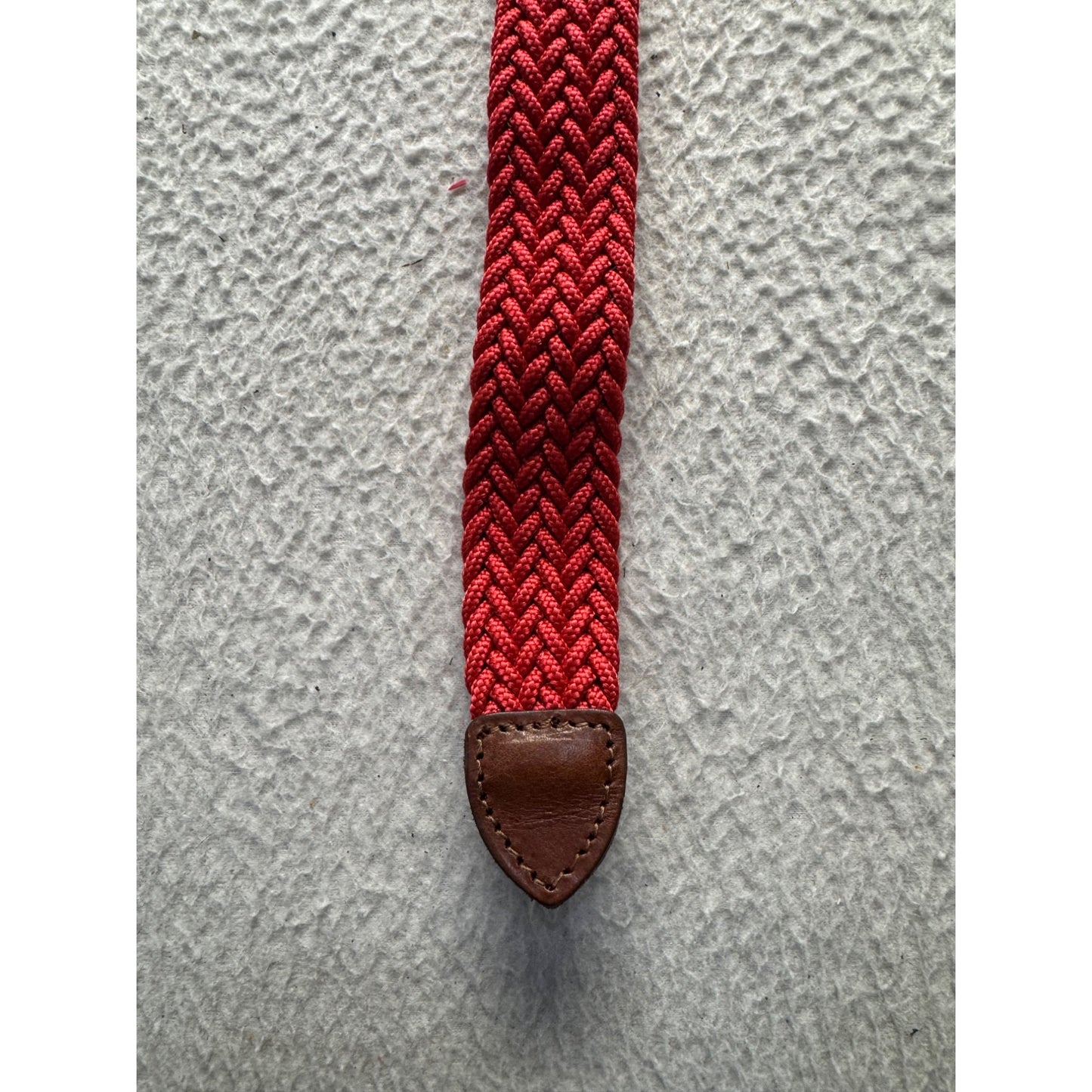 Honors Red Braided Belt w Brown Leather Accents Honors USA Size L #9894