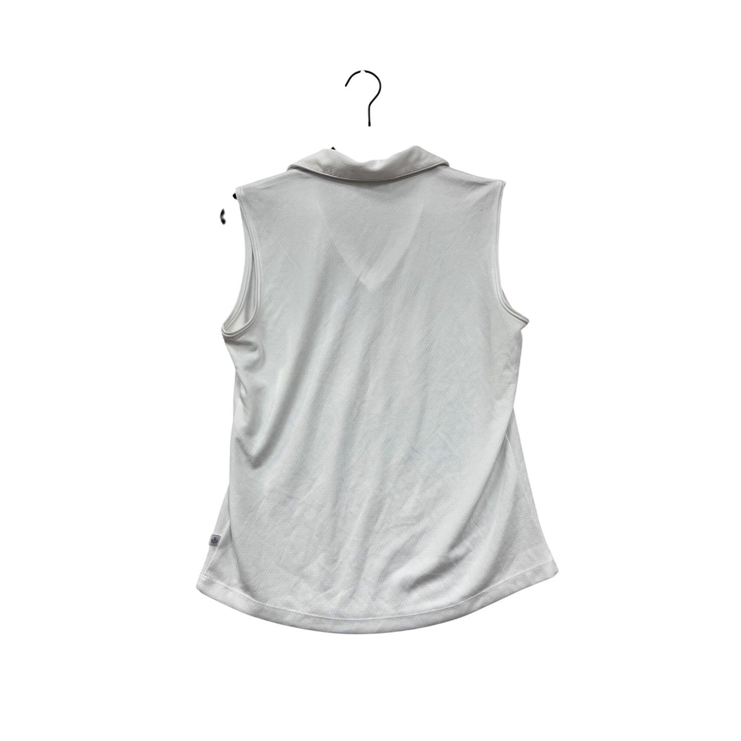 Lady Hagen White Sleeveless Polo Shirt S #8524