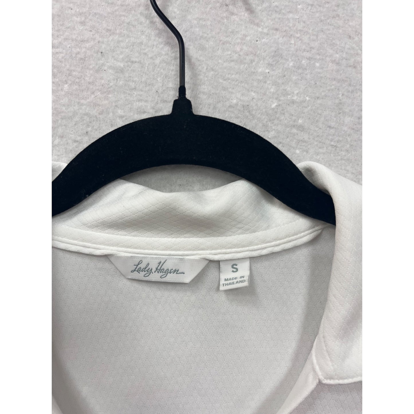 Lady Hagen White Sleeveless Polo Shirt S #8524