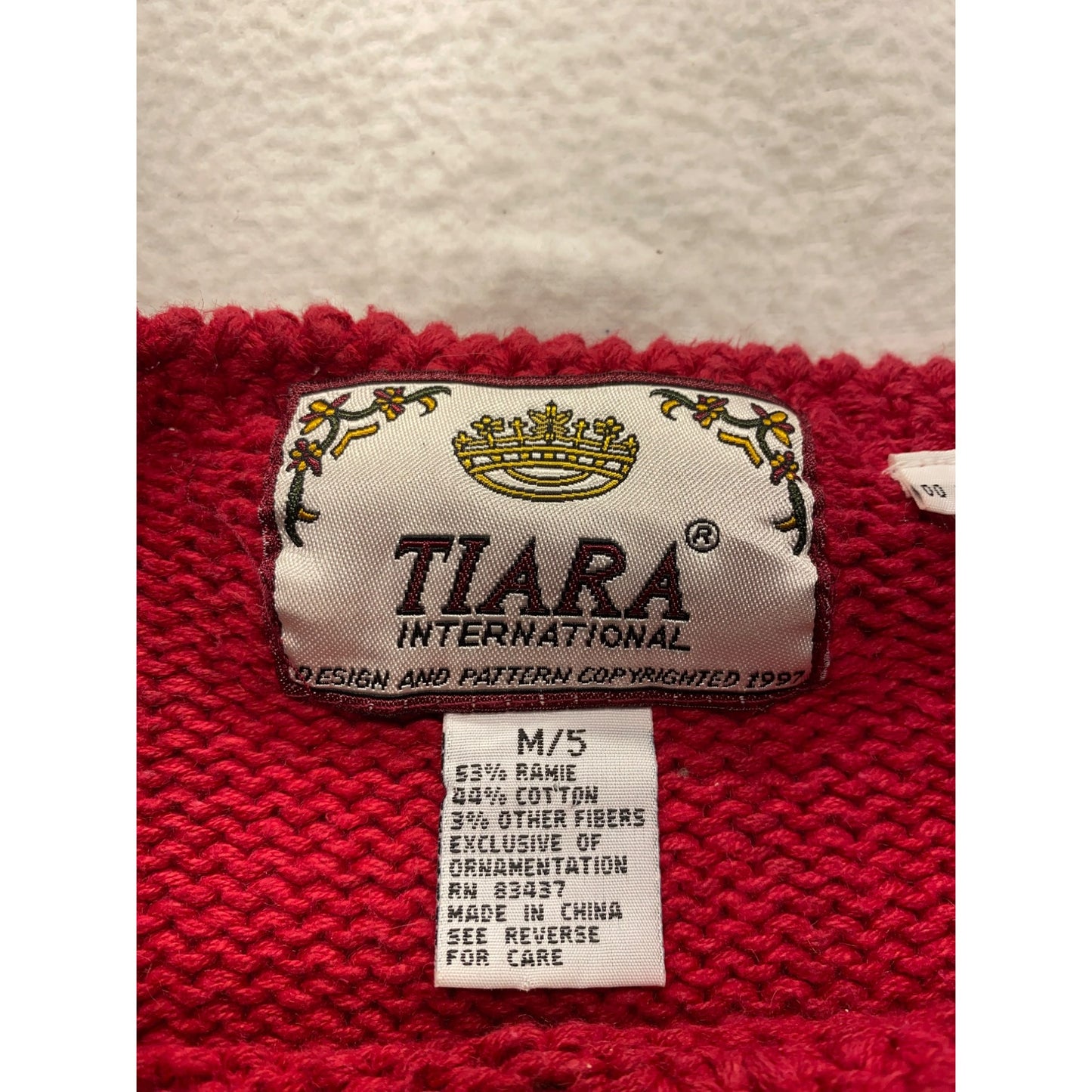 Vintage Kids Tiara International Christmas Sweater #5421