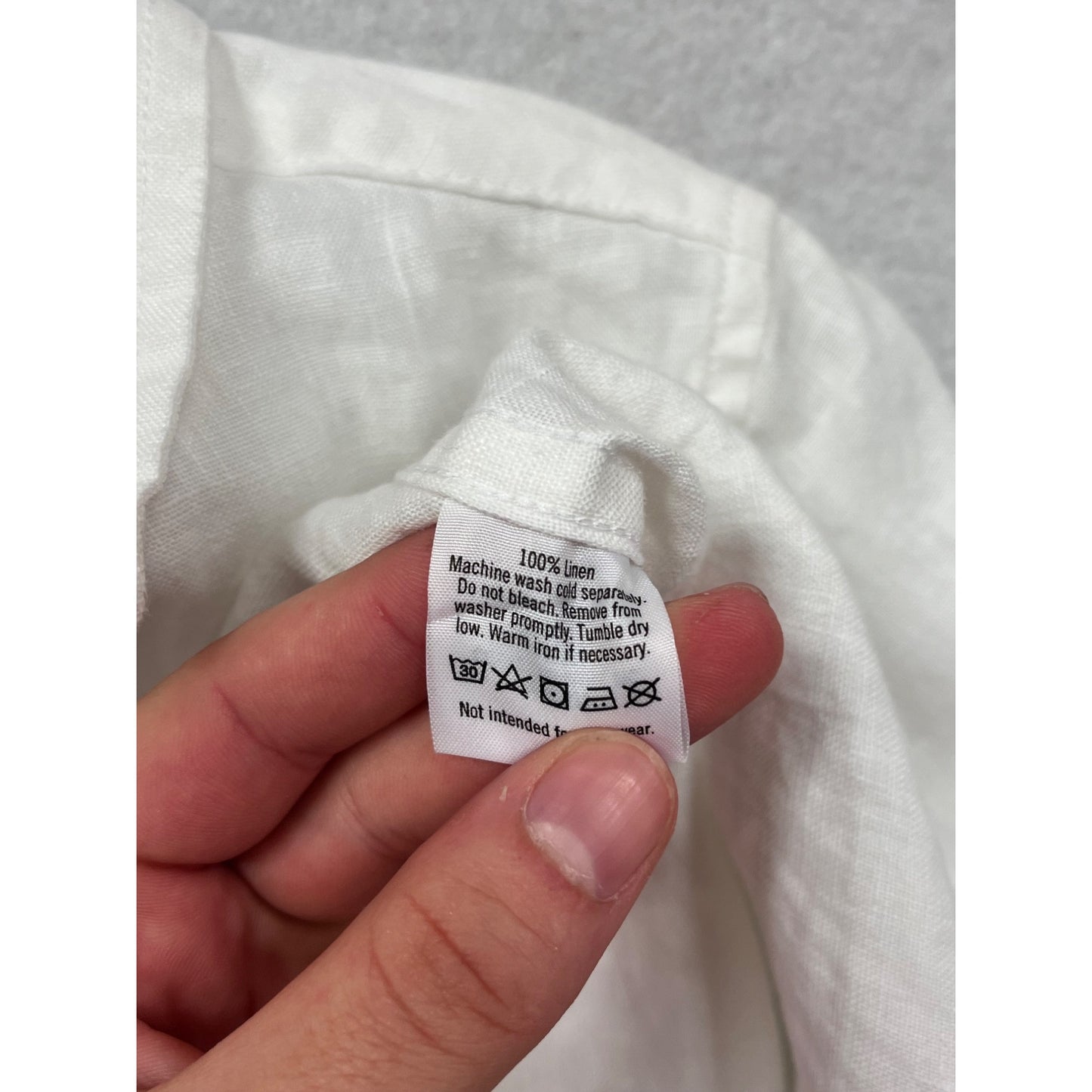 Janie & Jack White Linen Button-Up Shirt 12-18M #8489