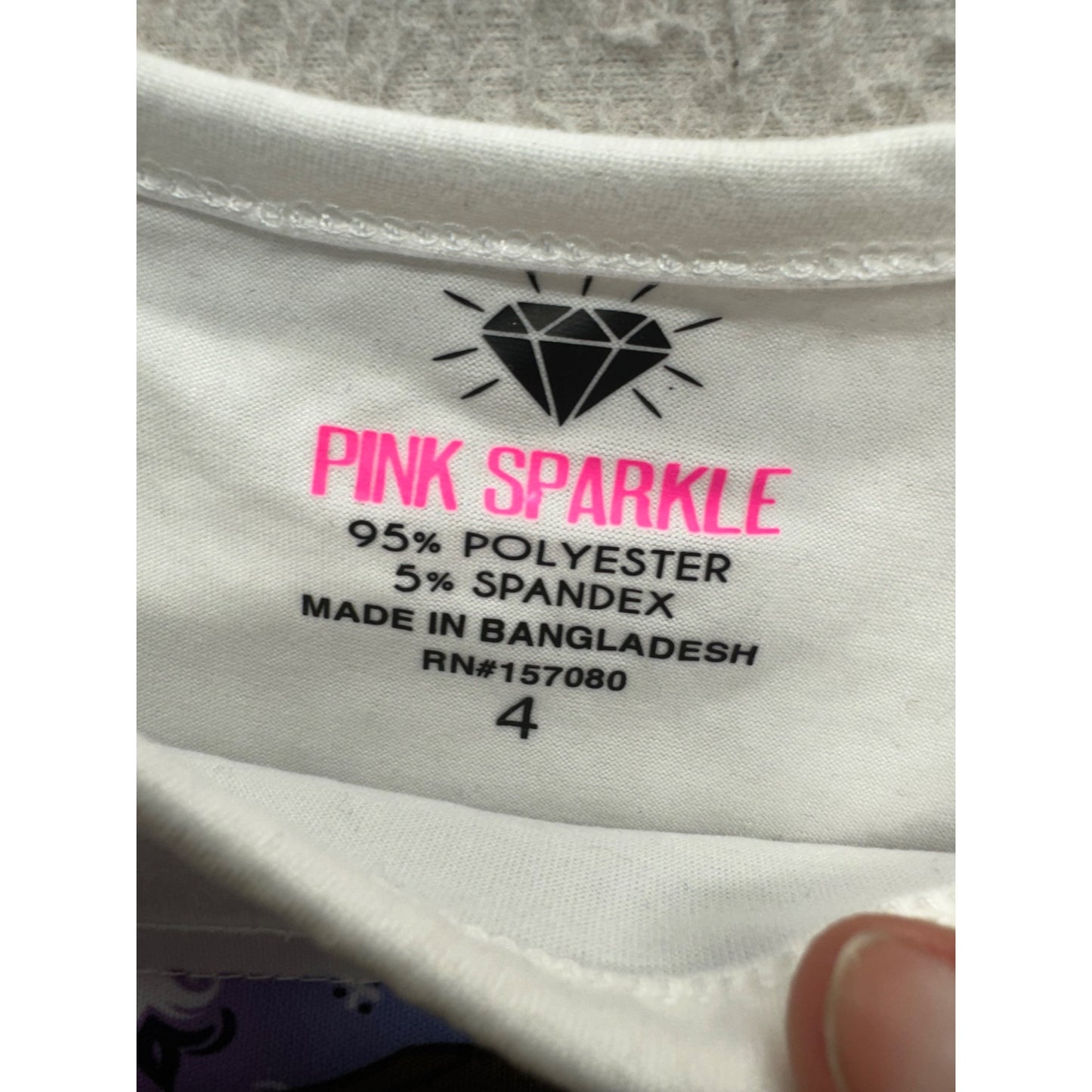 Girl Boss Graphic Tee Pearl & Rhinestone Accents Side Tie Detail Size 4 #9330