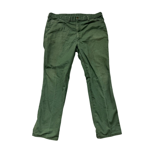Vintage Lions Apparel Green Pants Mens 44L Plaid Lined #8227