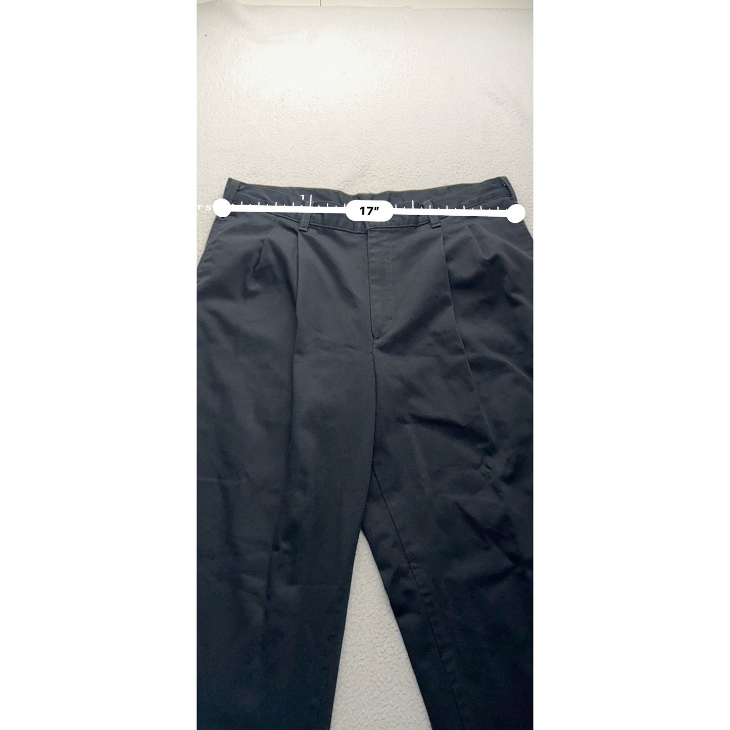 Farah Black Cotton Chinos 34W X 29L Classic Fit #9182