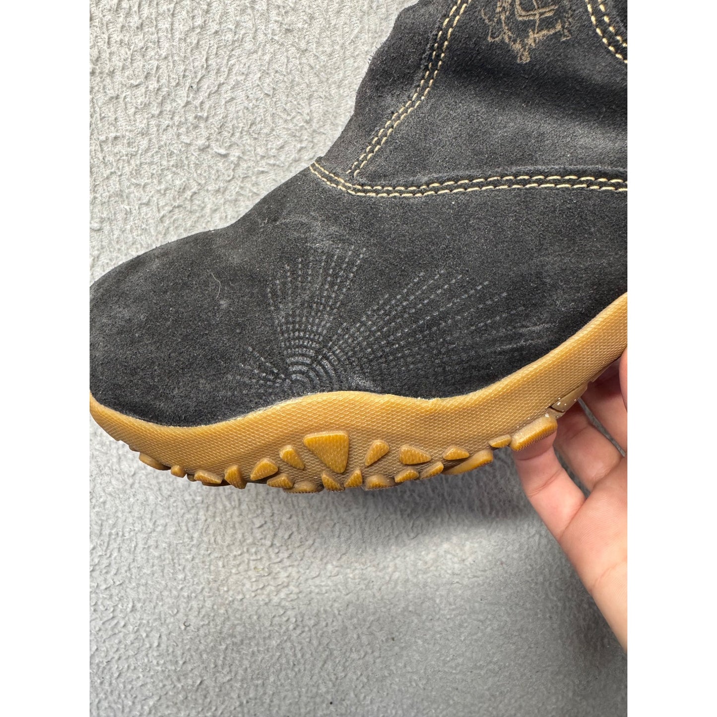Merrell Black Suede Winter Boots With Faux Fur Lining Size 8 #137B