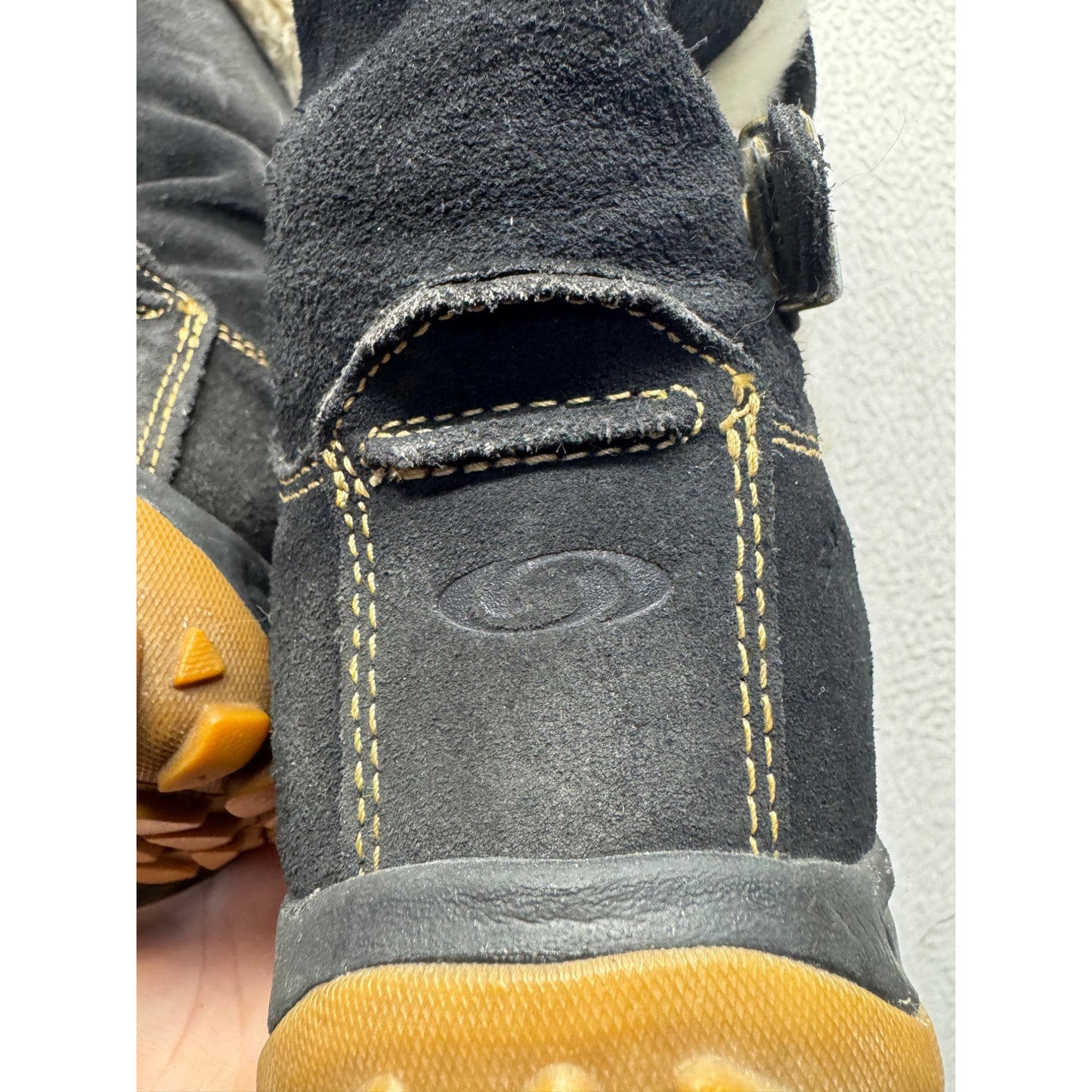 Merrell Black Suede Winter Boots With Faux Fur Lining Size 8 #137B
