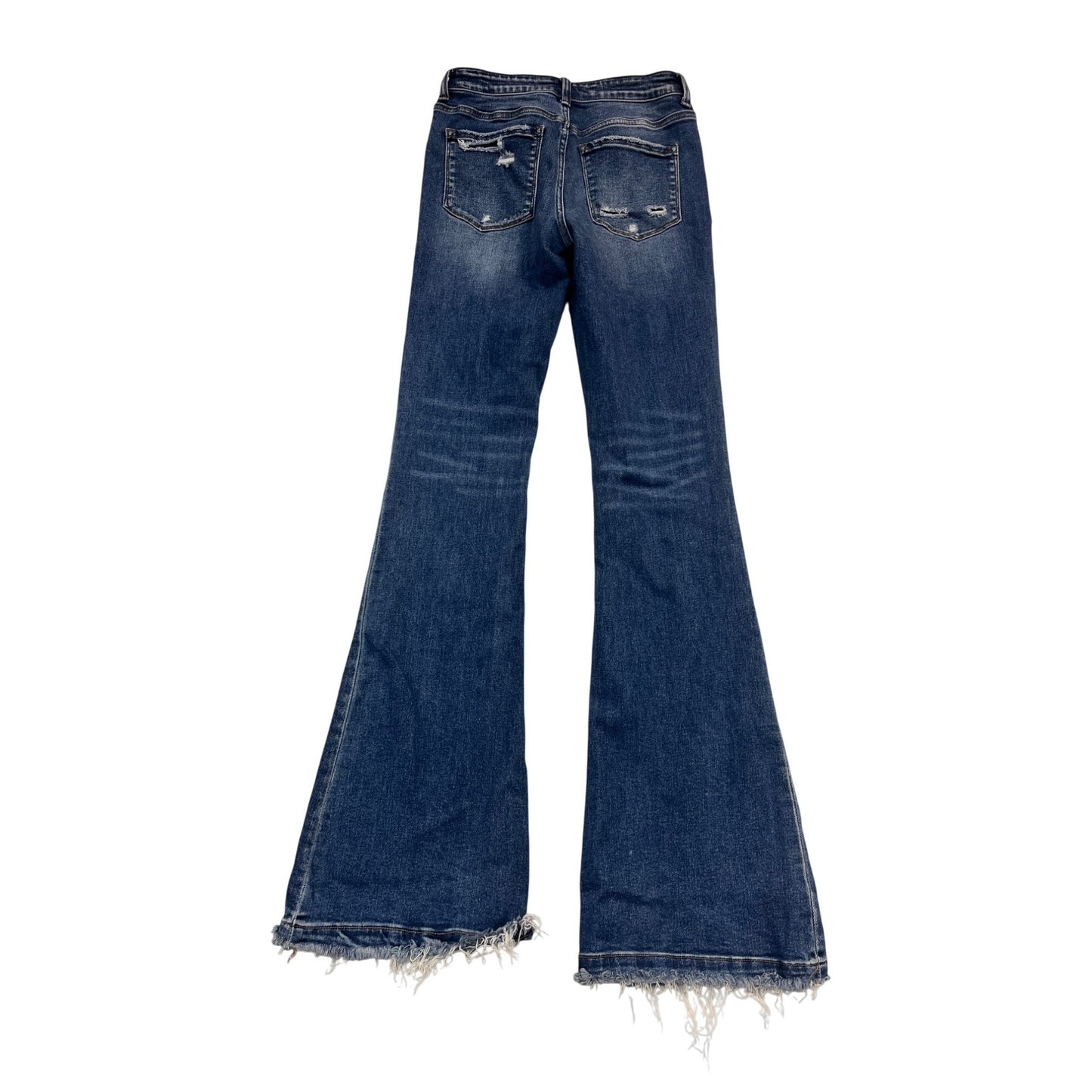 Women’s Mid-Rise Distressed Flared Jeans #2713