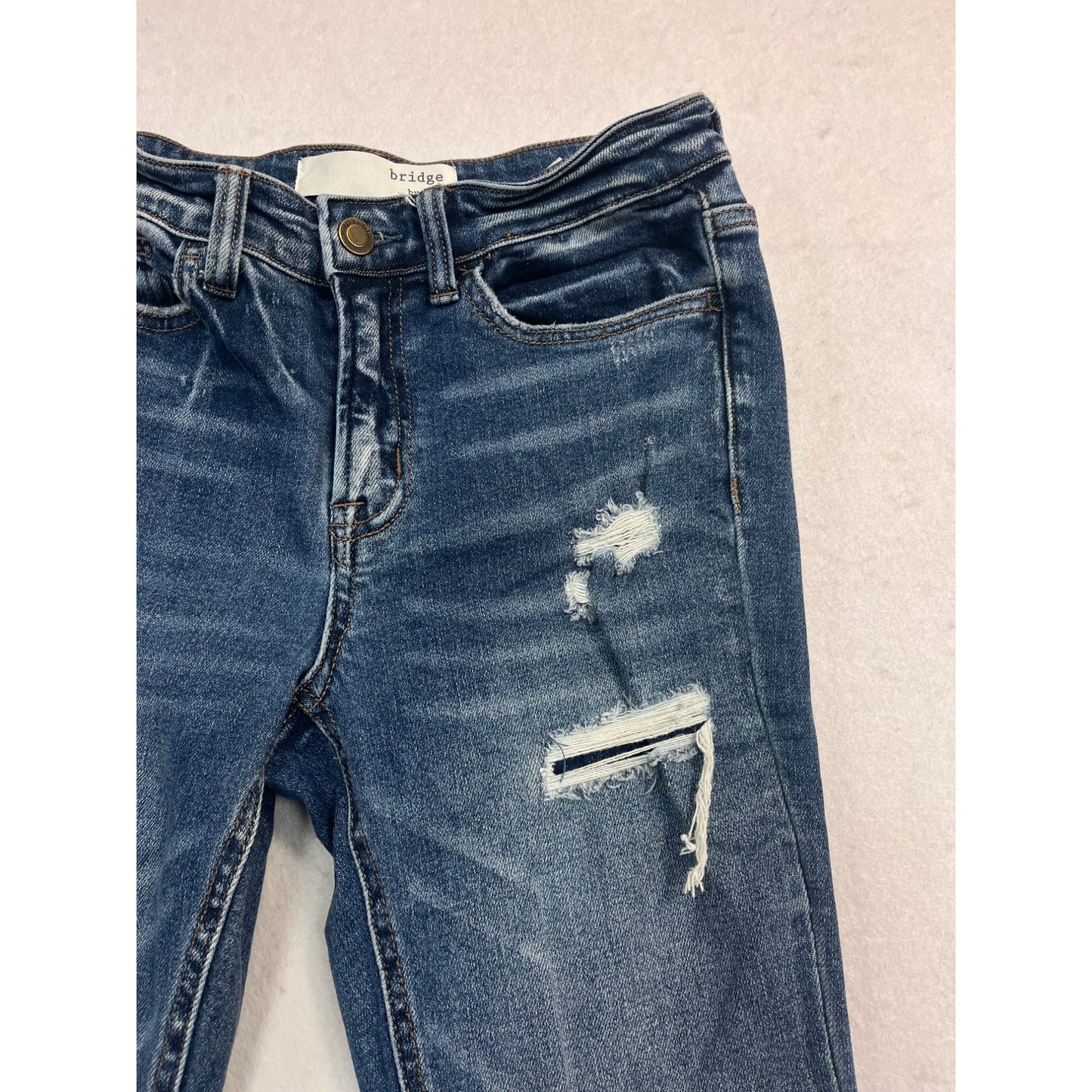 Women’s Mid-Rise Distressed Flared Jeans #2713