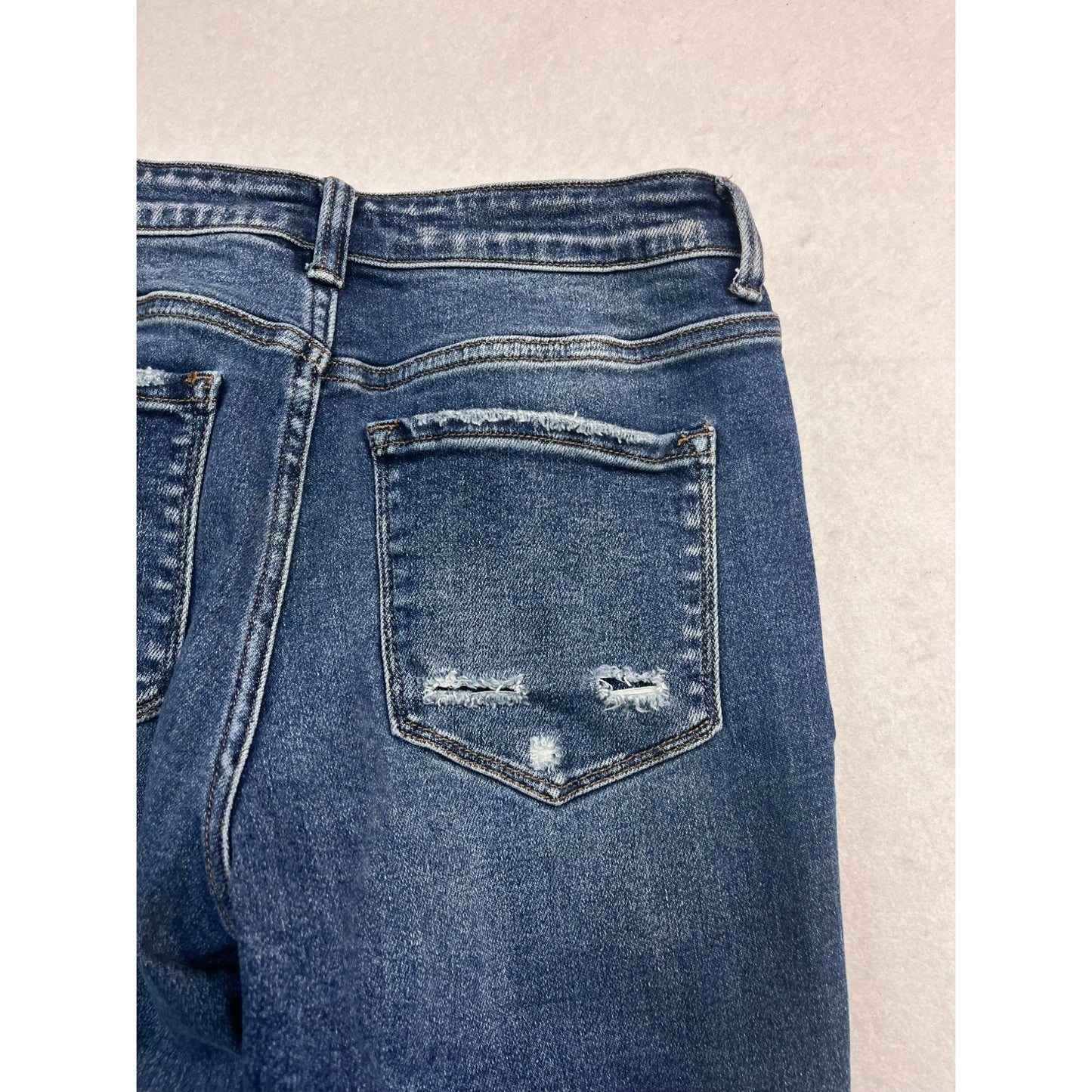 Women’s Mid-Rise Distressed Flared Jeans #2713