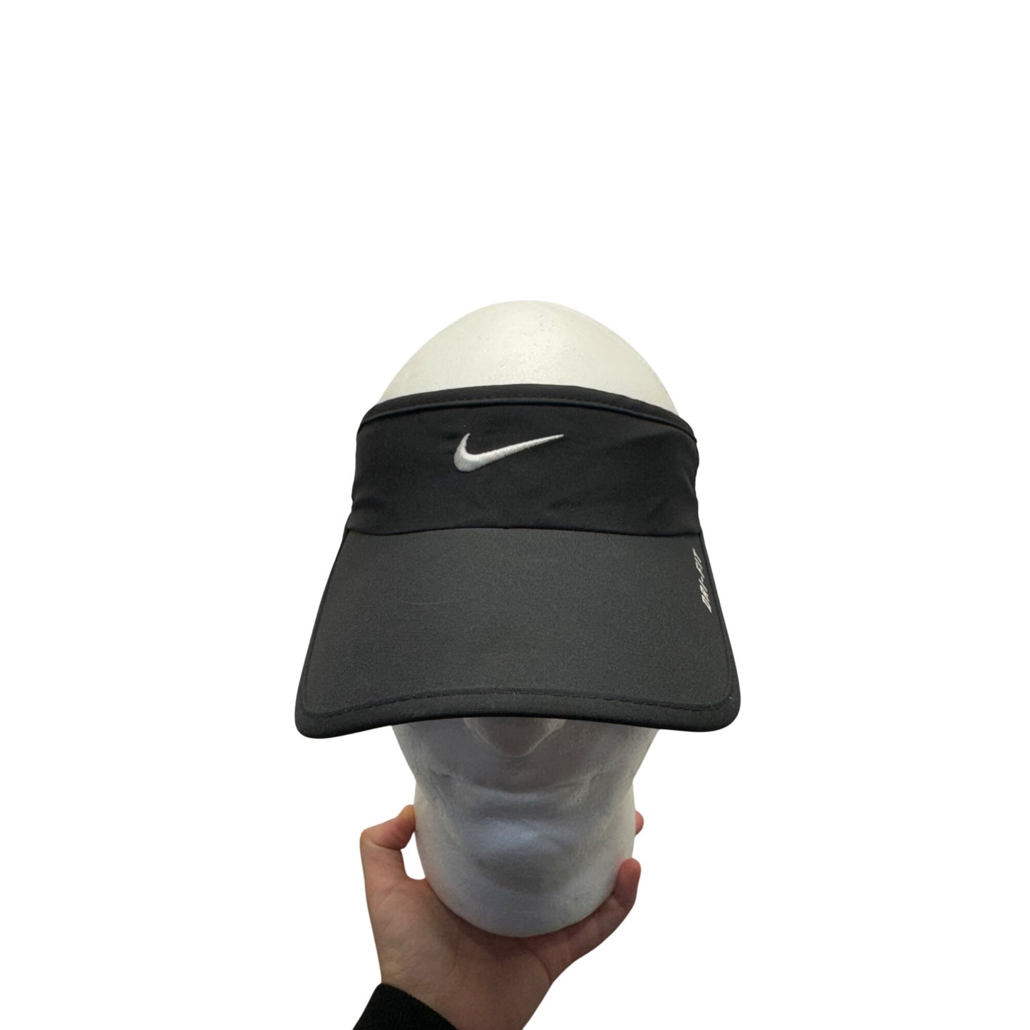 Nike Black Dri-Fit Lightweight Adjustable Visor For Sports & Outdoor #9757