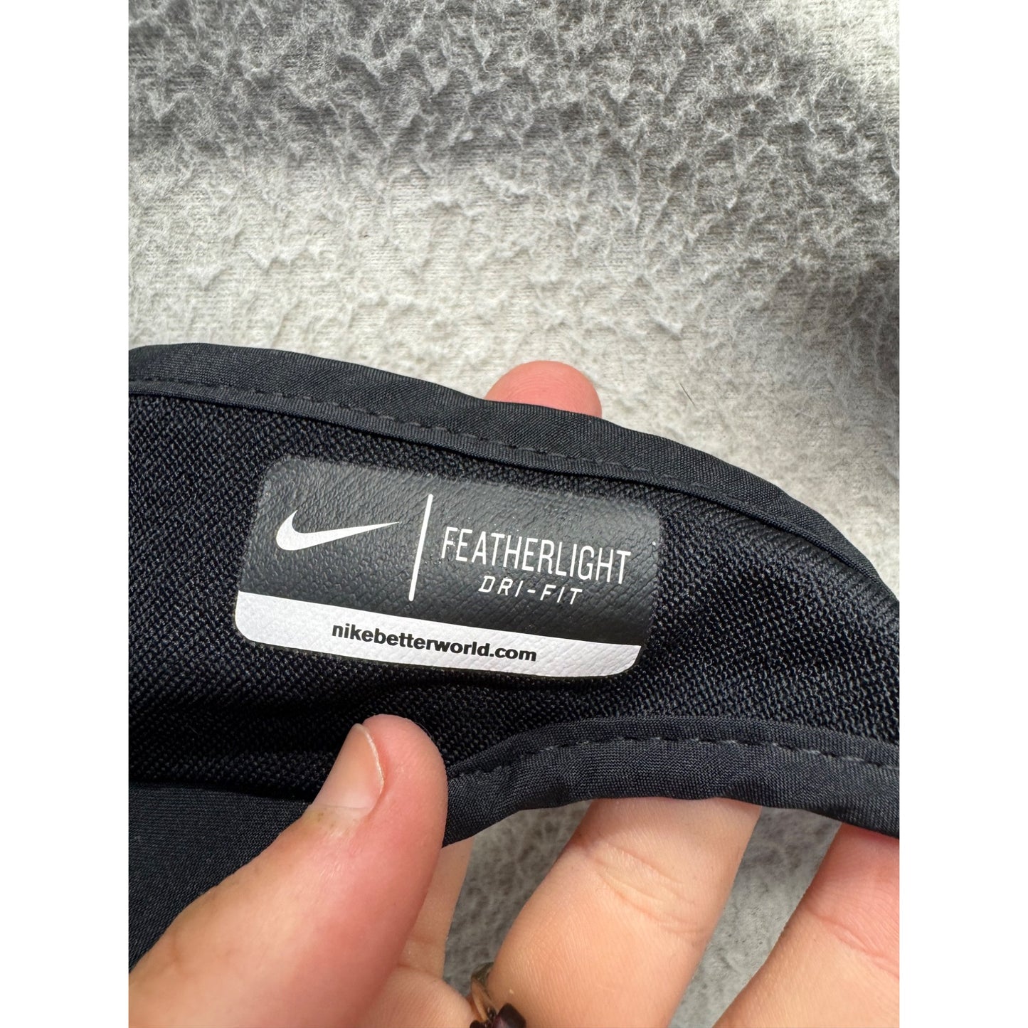 Nike Black Dri-Fit Lightweight Adjustable Visor For Sports & Outdoor #9757
