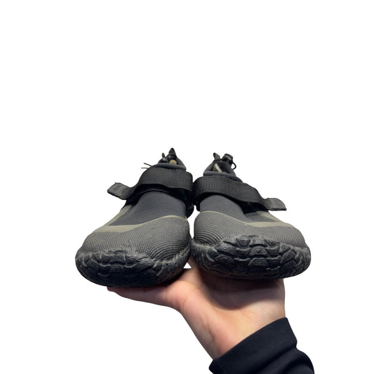 NRS Black & Gray Paddle Wetshoes With Adjustable Straps Neoprene Sole #9702