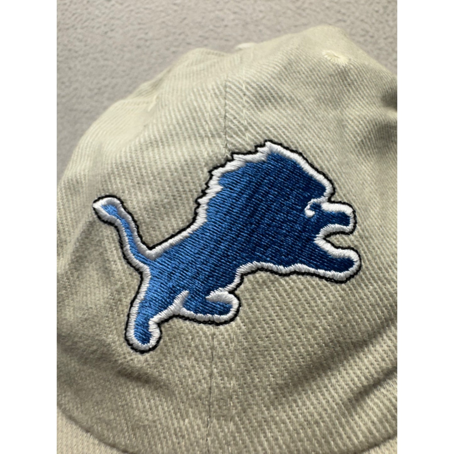 Vintage Detroit Lions Beige NFL Adjustable Baseball Cap With Logo #9677