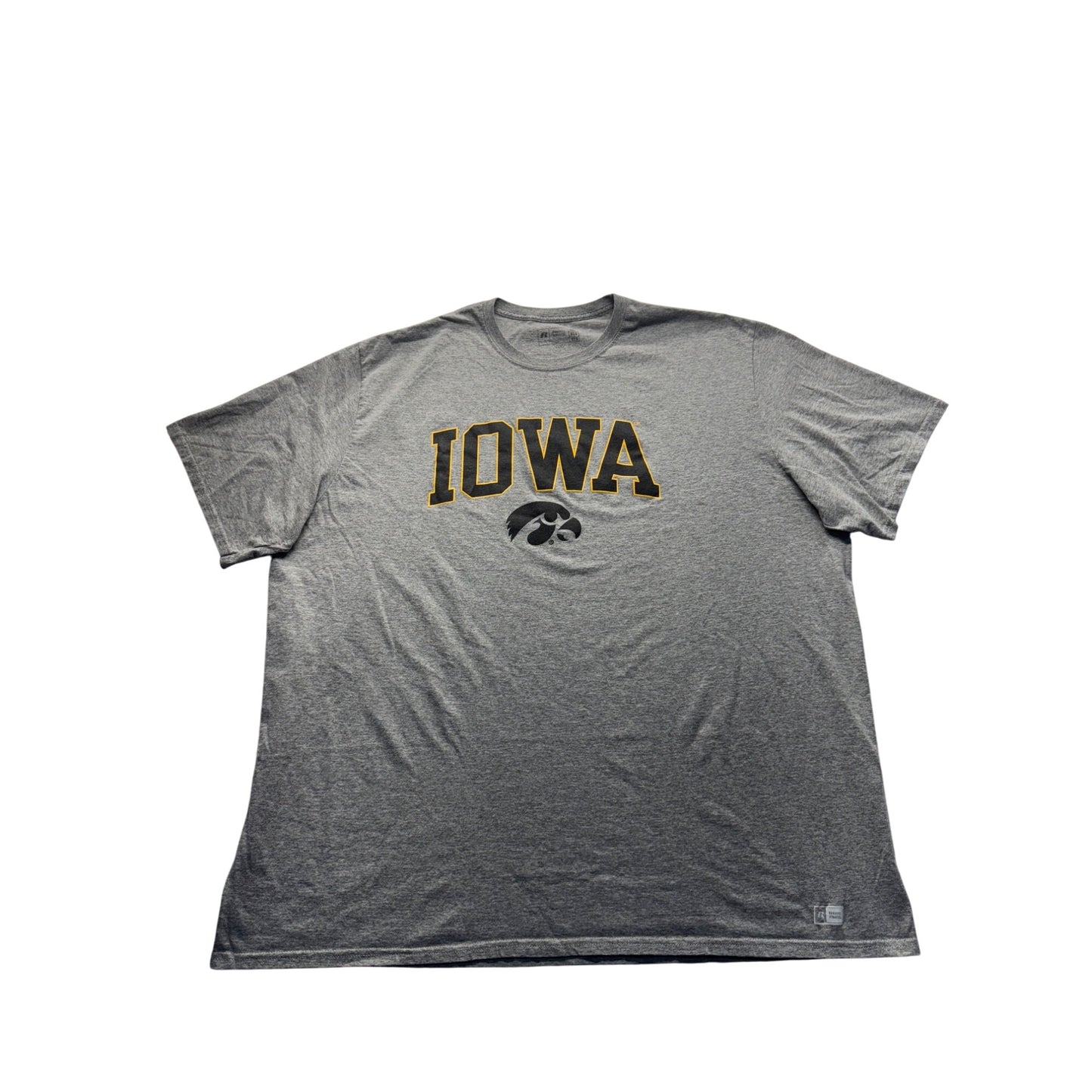 Russell Athletic Iowa T-Shirt Gray Cotton Blend Size 4XL #7887