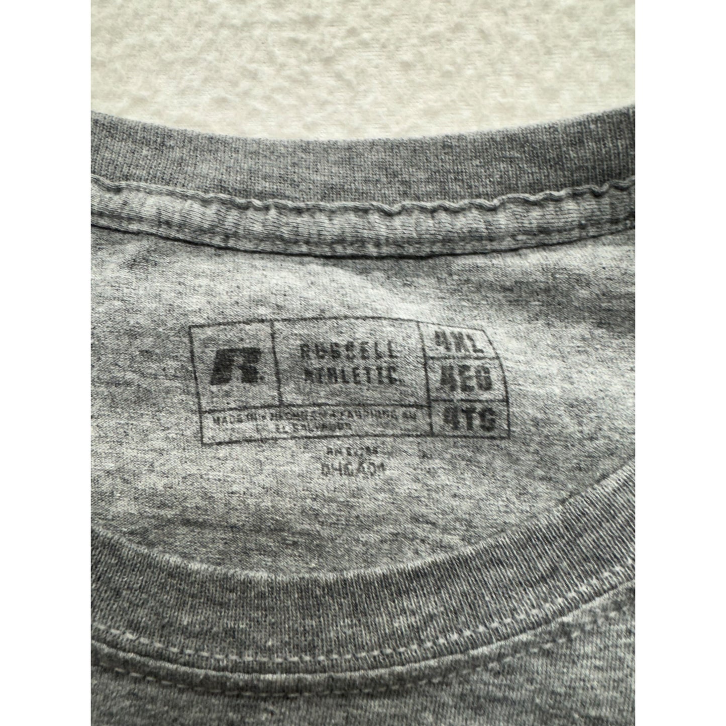 Russell Athletic Iowa T-Shirt Gray Cotton Blend Size 4XL #7887