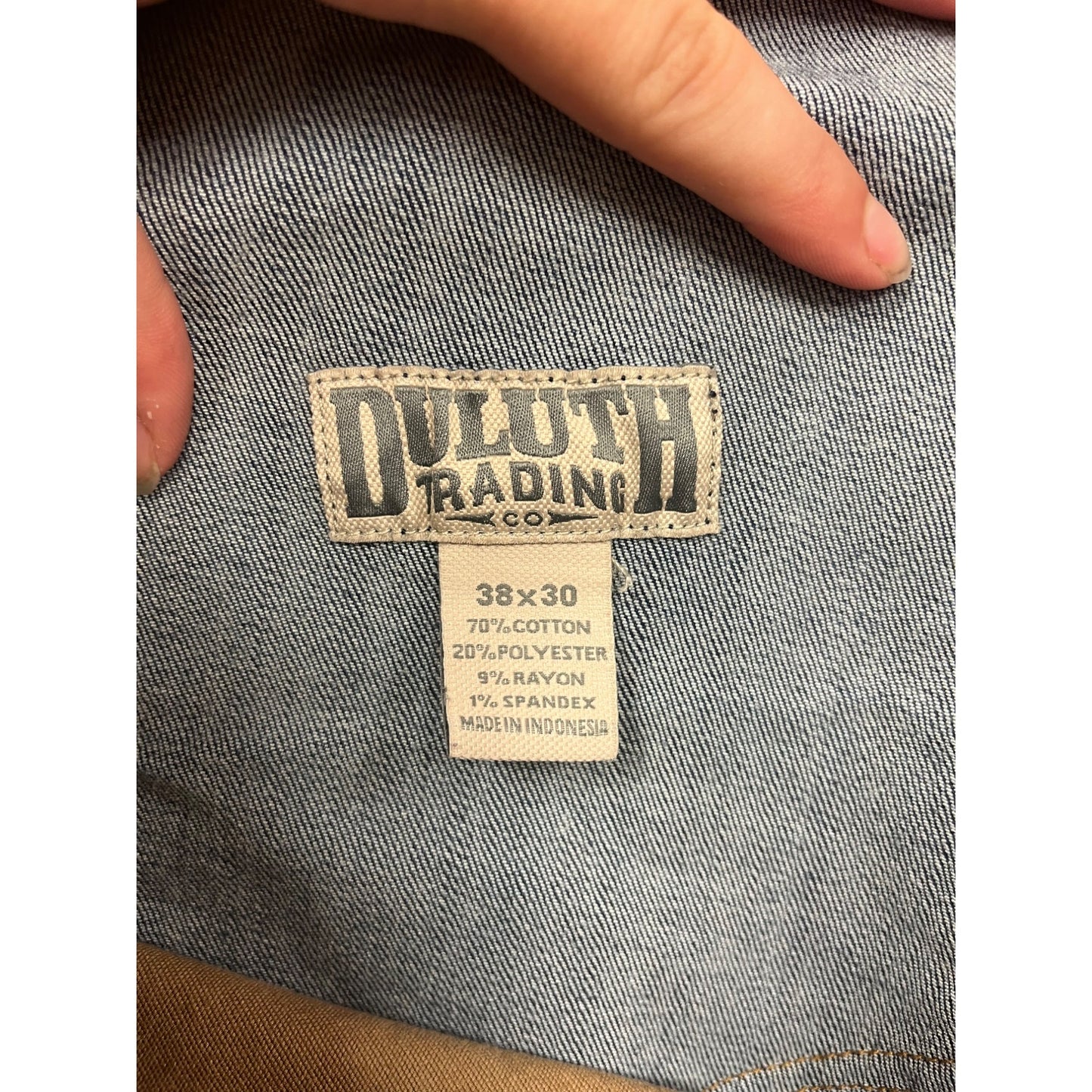 Mens Duluth Trading Co. Relaxed Fit Blue Denim Jeans 38x30 #8890