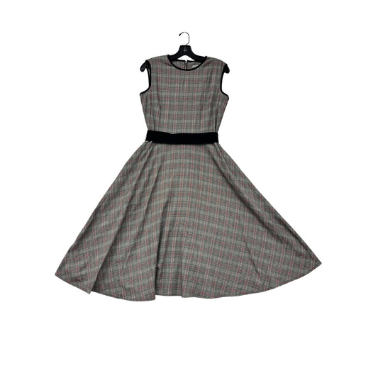 Danny & Nicole Plaid Fit & Flare Dress Size 8 Sleeveless  #8364
