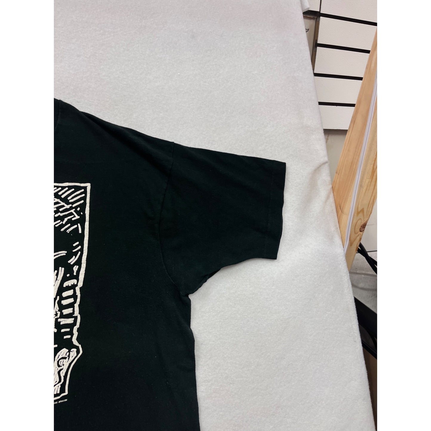 Vintage XL Black "Wake Up And Smell The Coffee" Graphic Tee #8422
